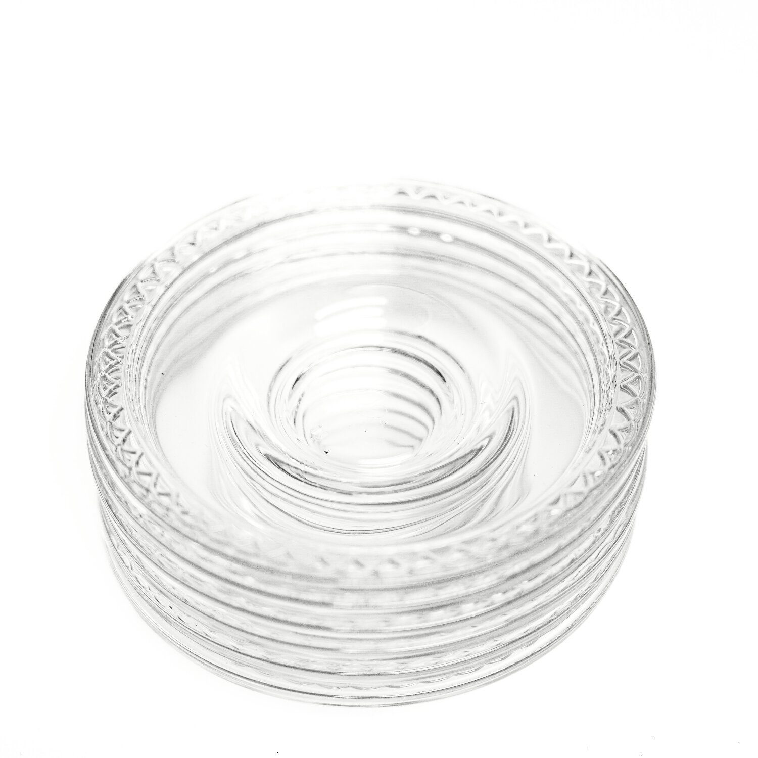 Pasabahce Untertasse 6er Untertassen Cay Tabagi transparent, (6 St)