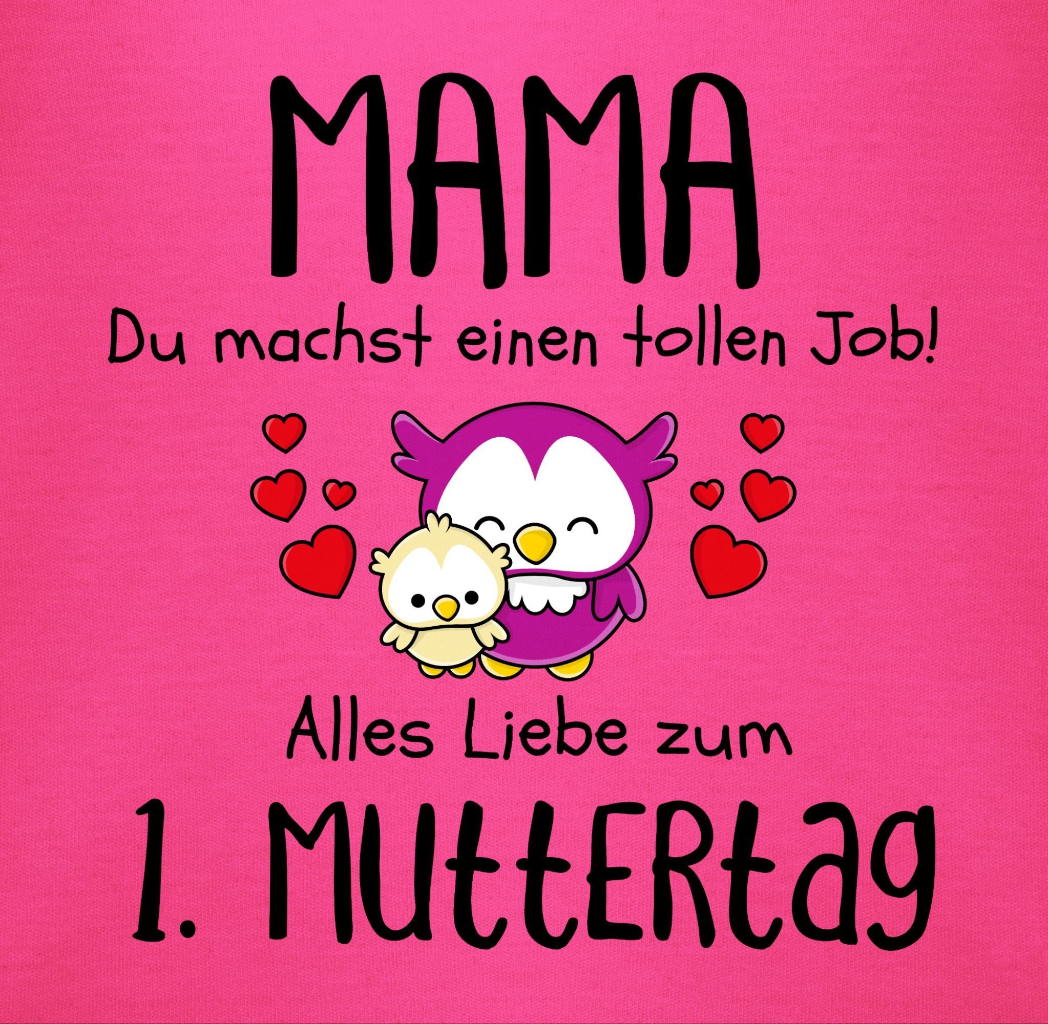 1. Erster Mama Fuchsia - Shirtbody 3 (1-tlg) Muttertag Shirtracer Muttertagsgeschenk