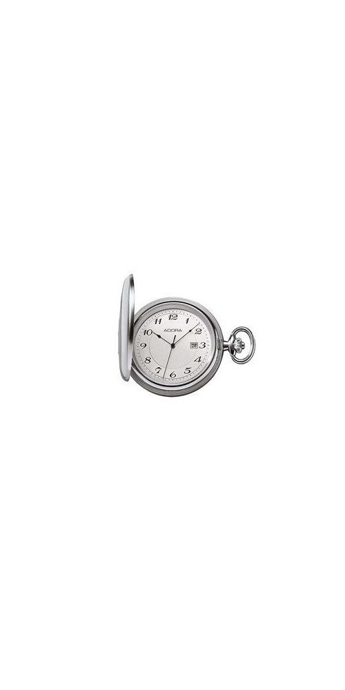 Adora Uhr Taschenuhr Savonnette Edelstahl