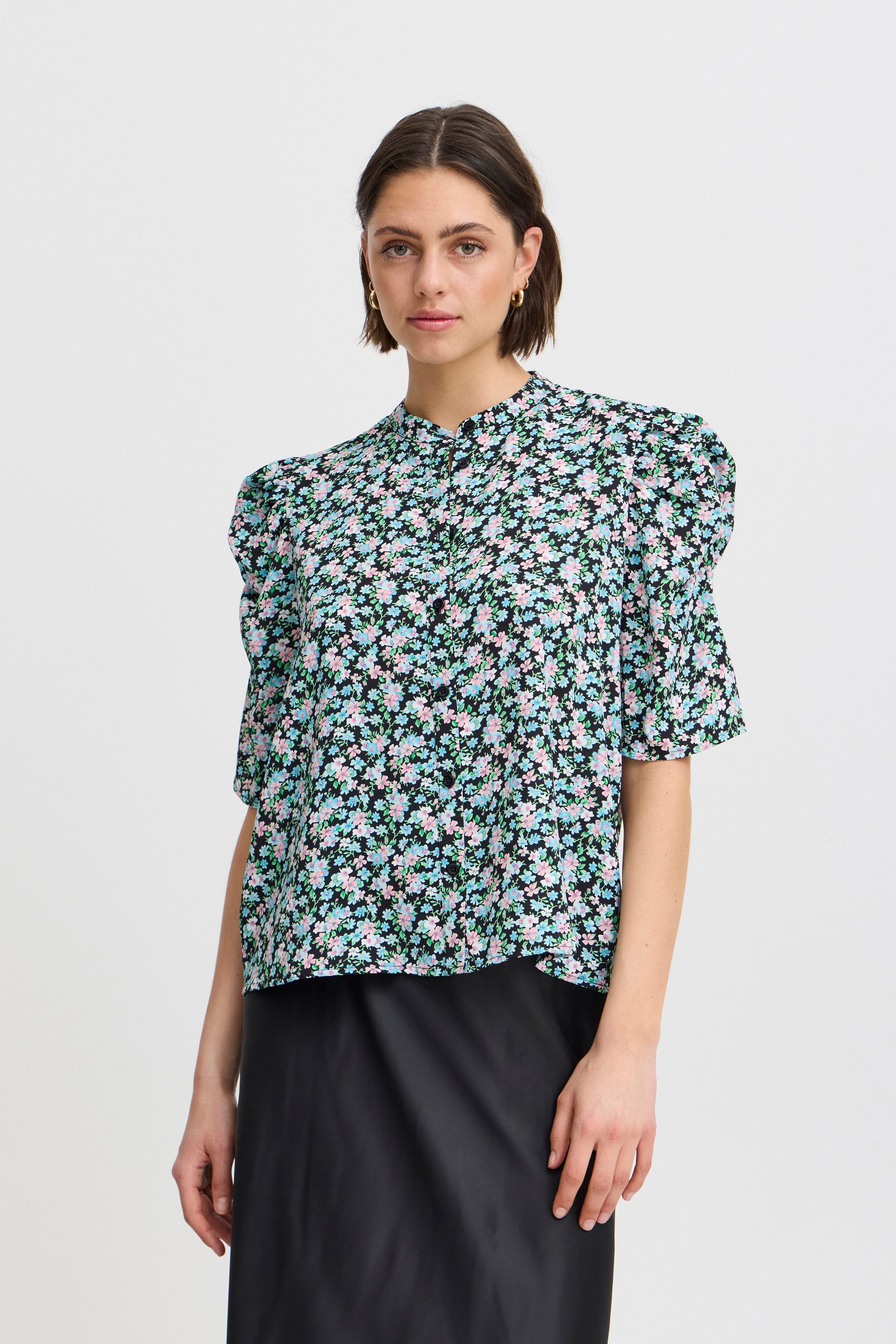 Ichi Kurzarmbluse Kurzarm-Bluse IXNINA