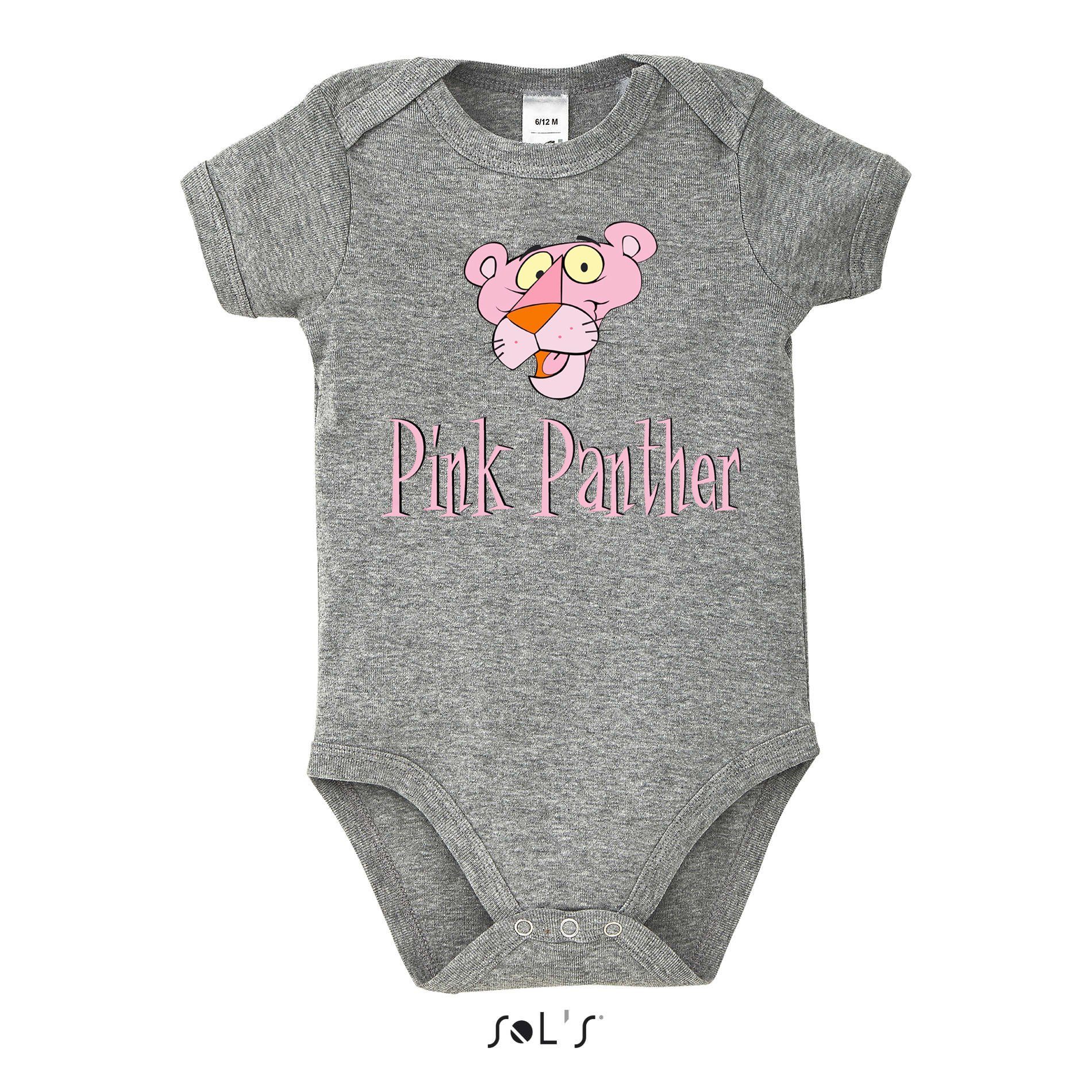 Blondie & Brownie Strampler Kinder Baby Pink Panther Rosarote Inspector Comic Cartoon Grau