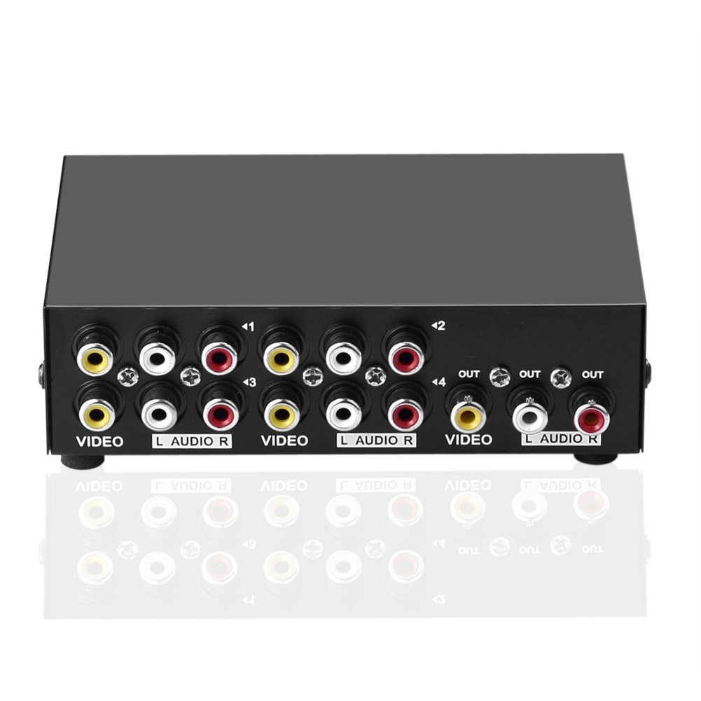 euroharry Audio / Video Matrix-Switch 4 Switch 4 in 1 heraus Audio Video Splitter für DVD STB Spielkonsolen – Bild 3 von 3