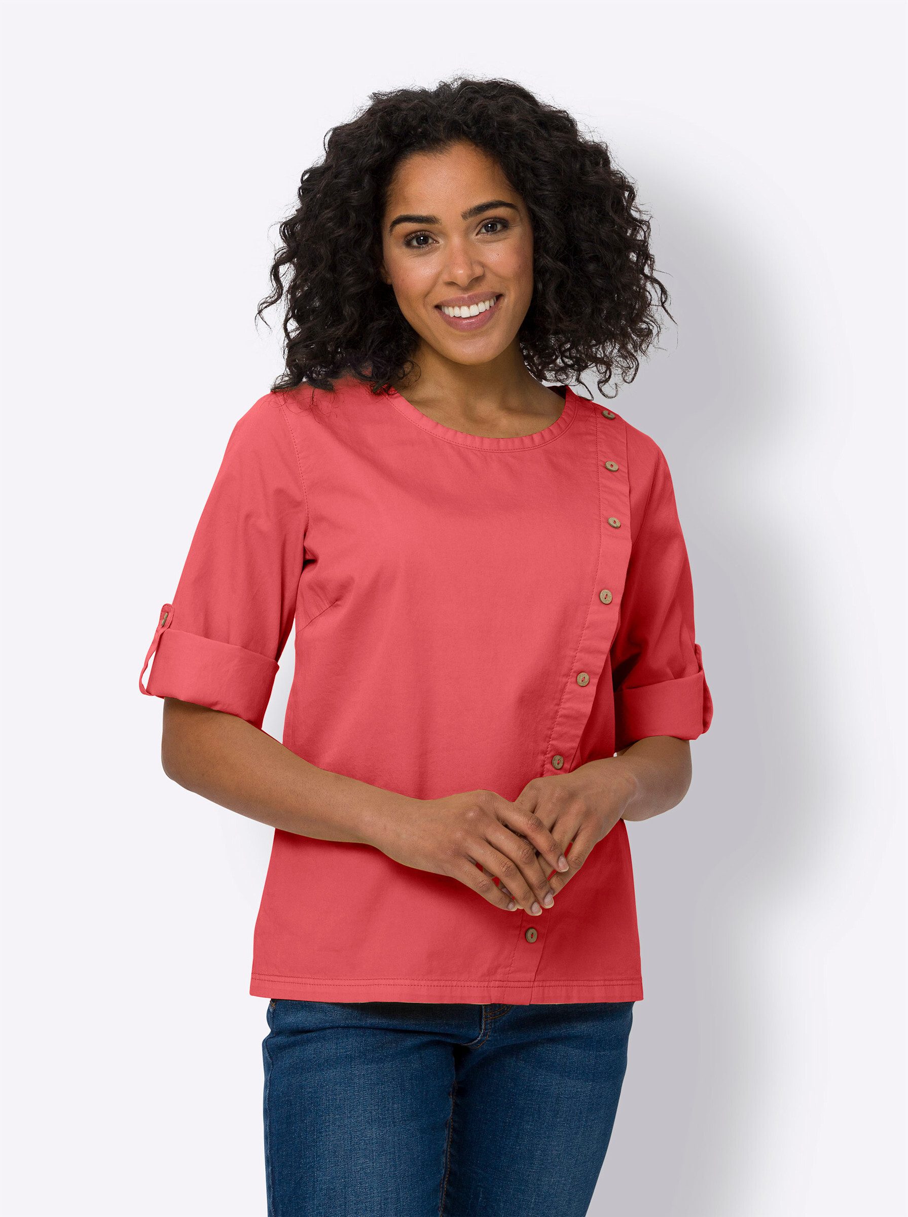 Sieh an! Klassische Bluse Jeansbluse günstig online kaufen