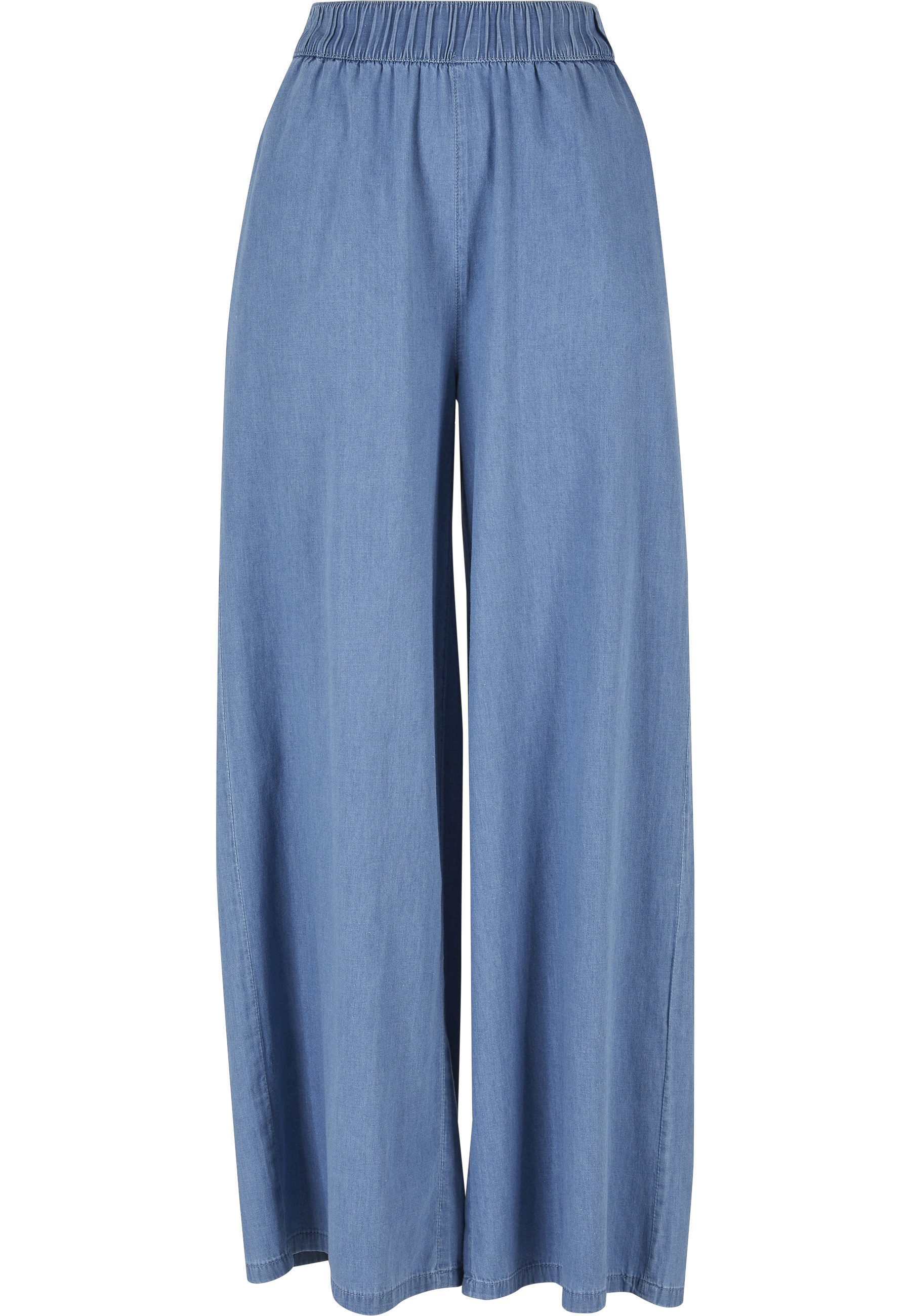 URBAN CLASSICS Stoffhose Urban Classics Damen Ladies Light Denim Wide Leg Pants (1-tlg)