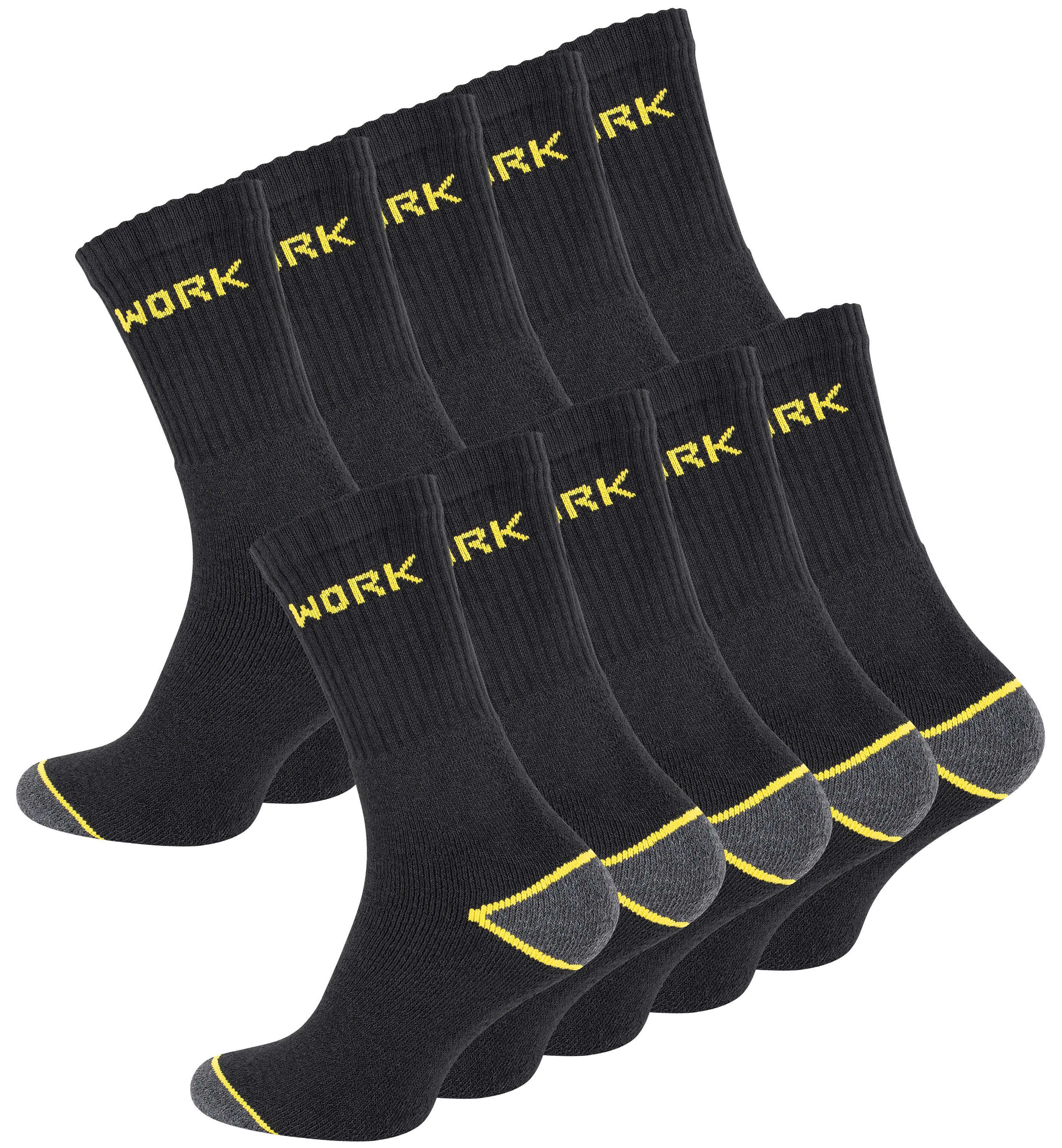 Arbeitssocken Cotton Work-Socks (10-Paar) Materialmix robuster Prime®
