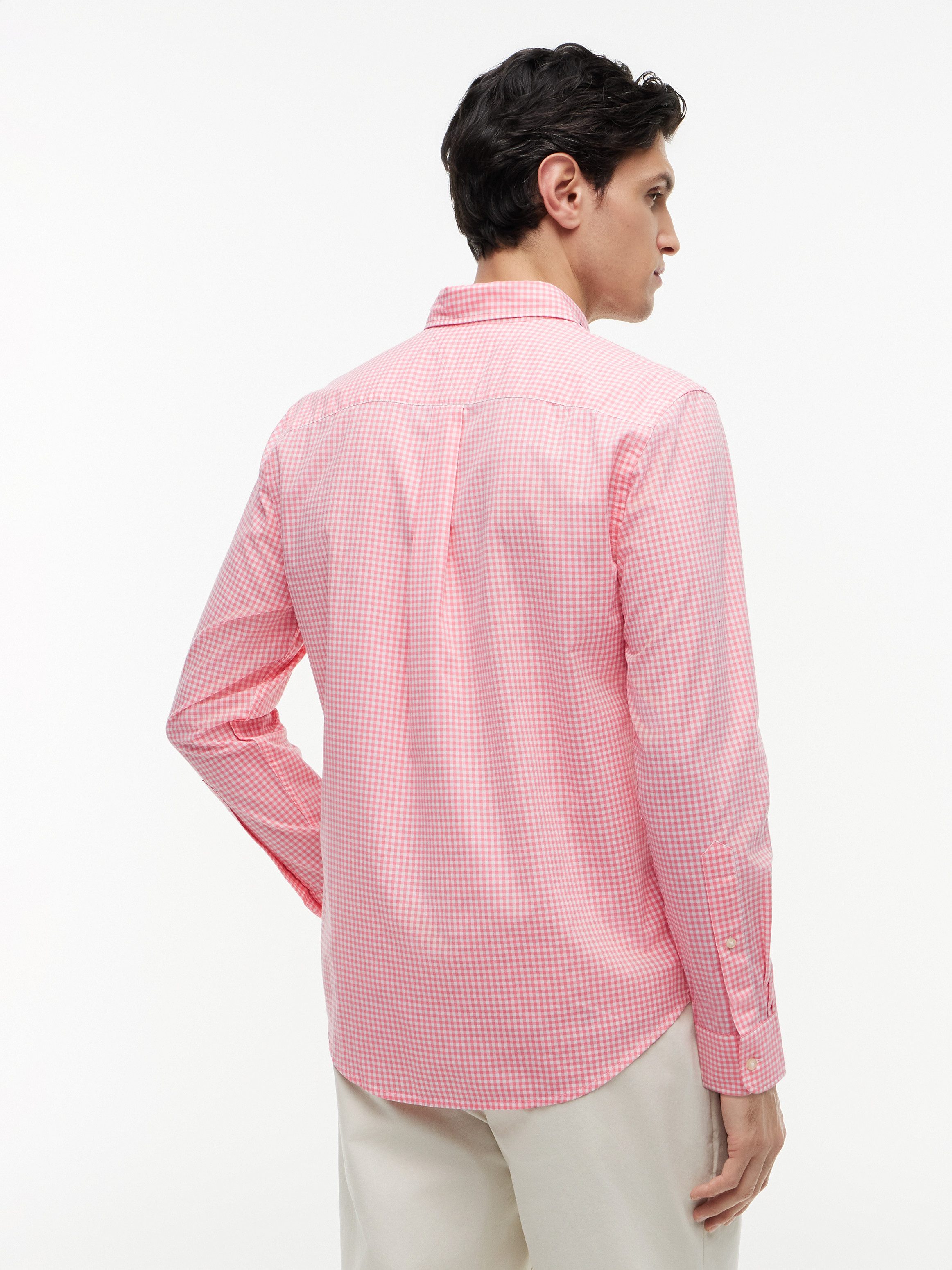 Tommy Hilfiger Langarmhemd FLEX POPLIN GINGHAM SHIRT Regular Fit Flex Cotton Gingham