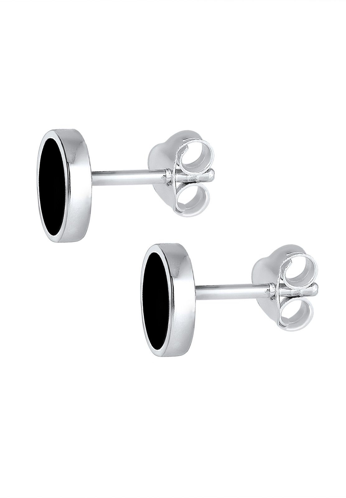 Kuzzoi Paar Ohrstecker Basic Kreis Geo Emaille Schmuck Geschenk 925 Silber