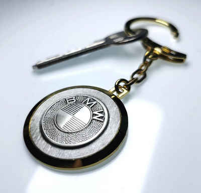 HR Autocomfort Schlüsselanhänger mit Gravur »Metall BMW Anhänger orig. 1965 Diamantschliff 3D gefrästes Logo«