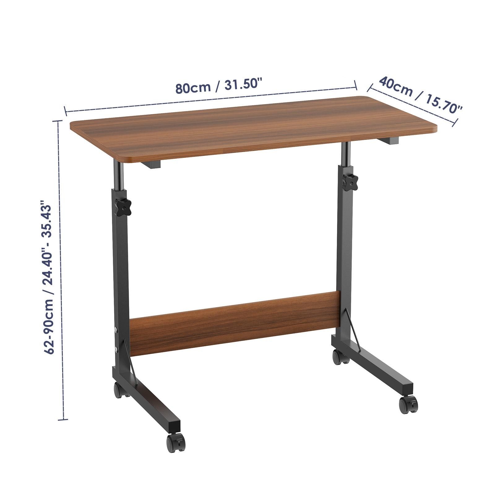 JEOBEST Computertisch Beistelltisch Höhenverstellbar 80x40x(69-89)cm Laptop günstig online kaufen