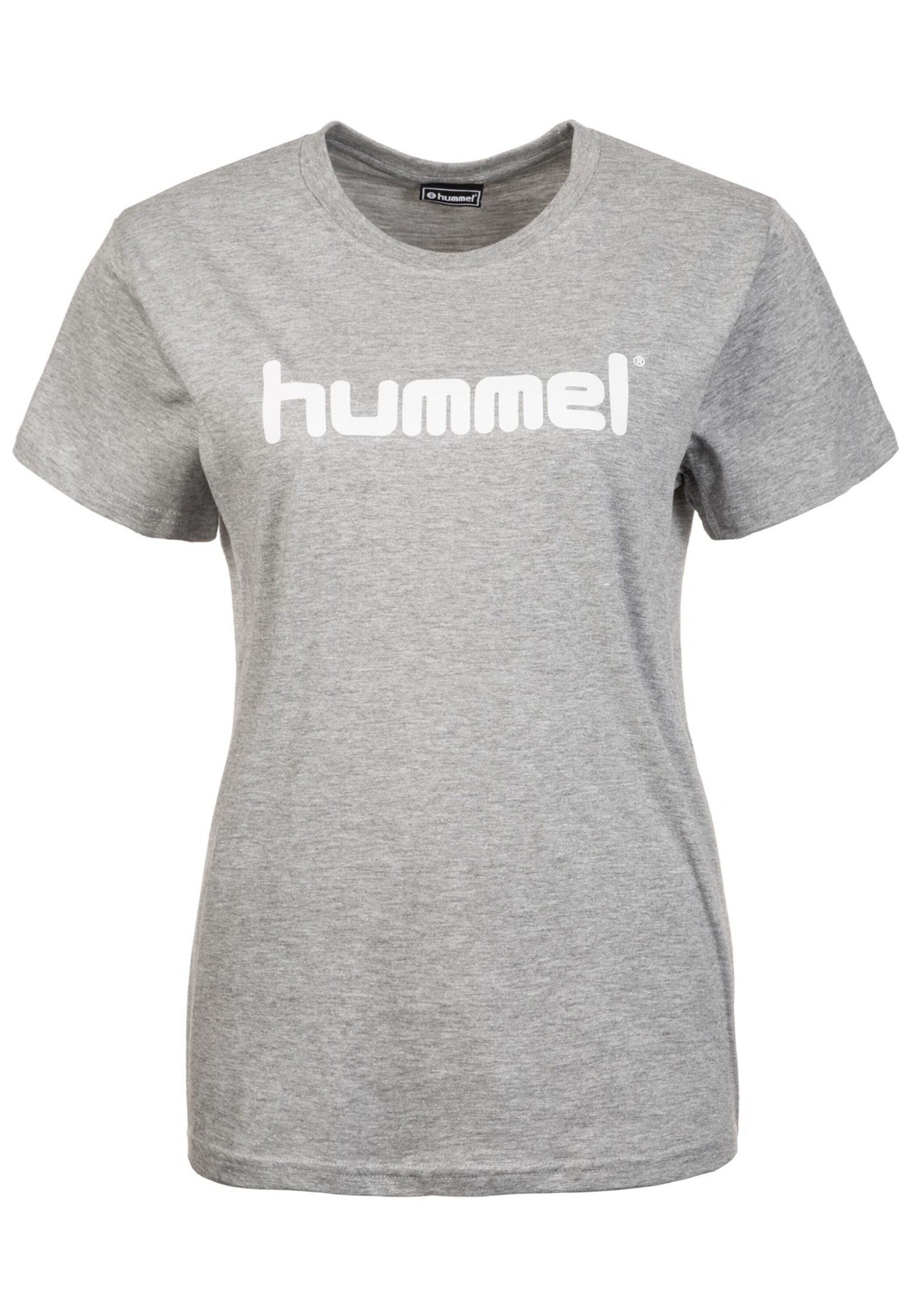 Plain/ohne Details T-Shirt Grau hummel (1-tlg)