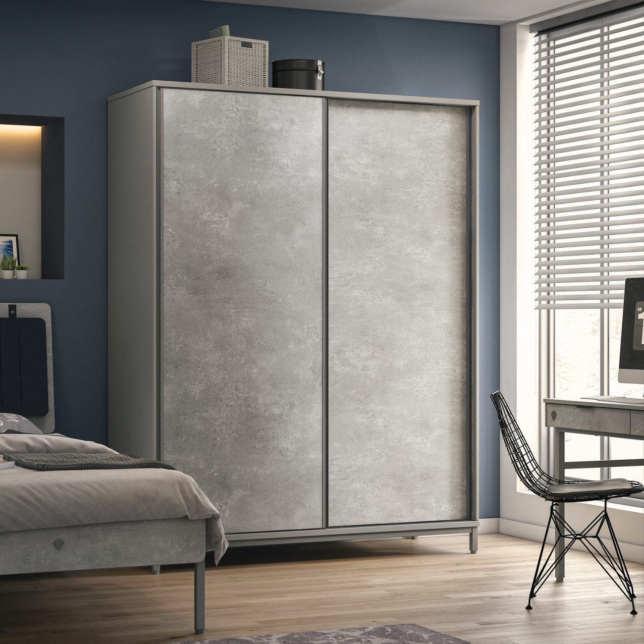 Möbel-Zeit Kleiderschrank SPACE Schwebetürenschrank