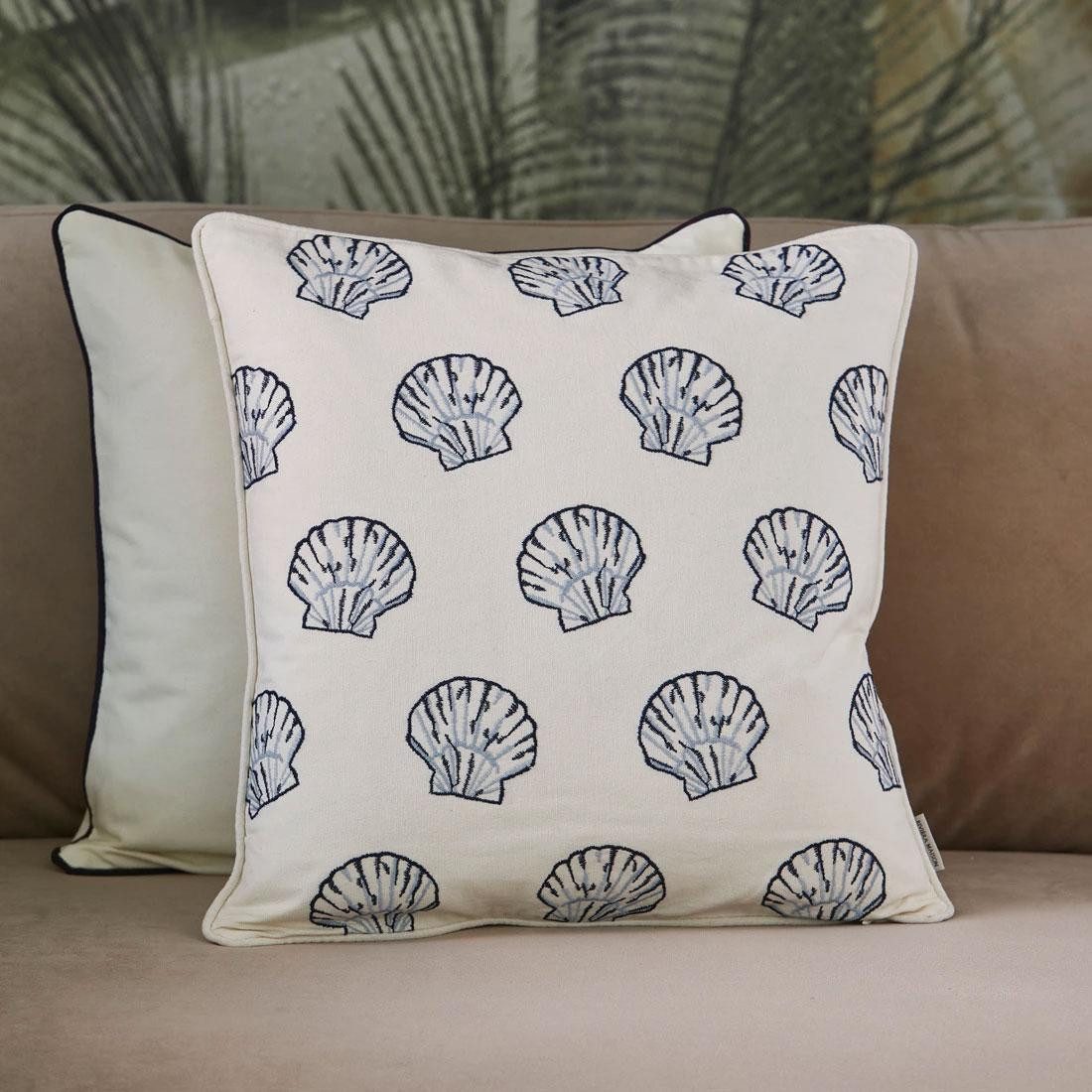Rivièra Maison Kissenhülle Kissenhülle Muschel Kefalos günstig online kaufen