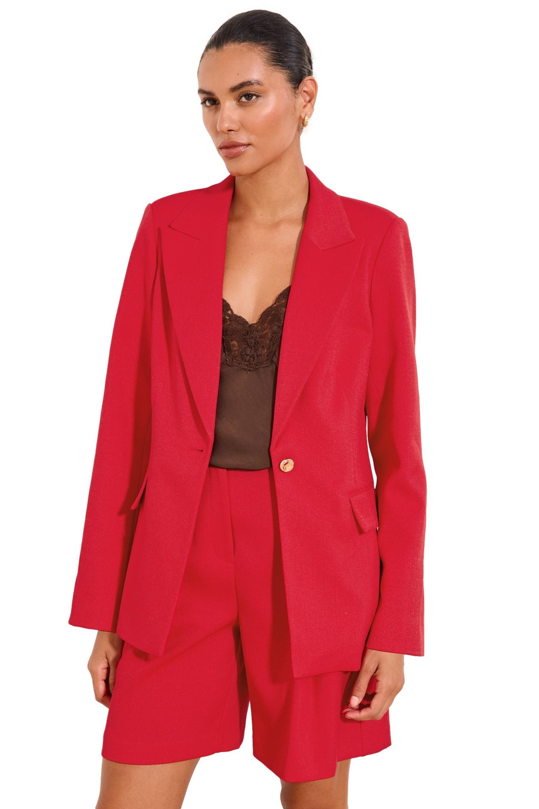 LIPSY Jackenblazer Lipsy Tailored Fit Blazer mit Kreuzschraffur (1-tlg)