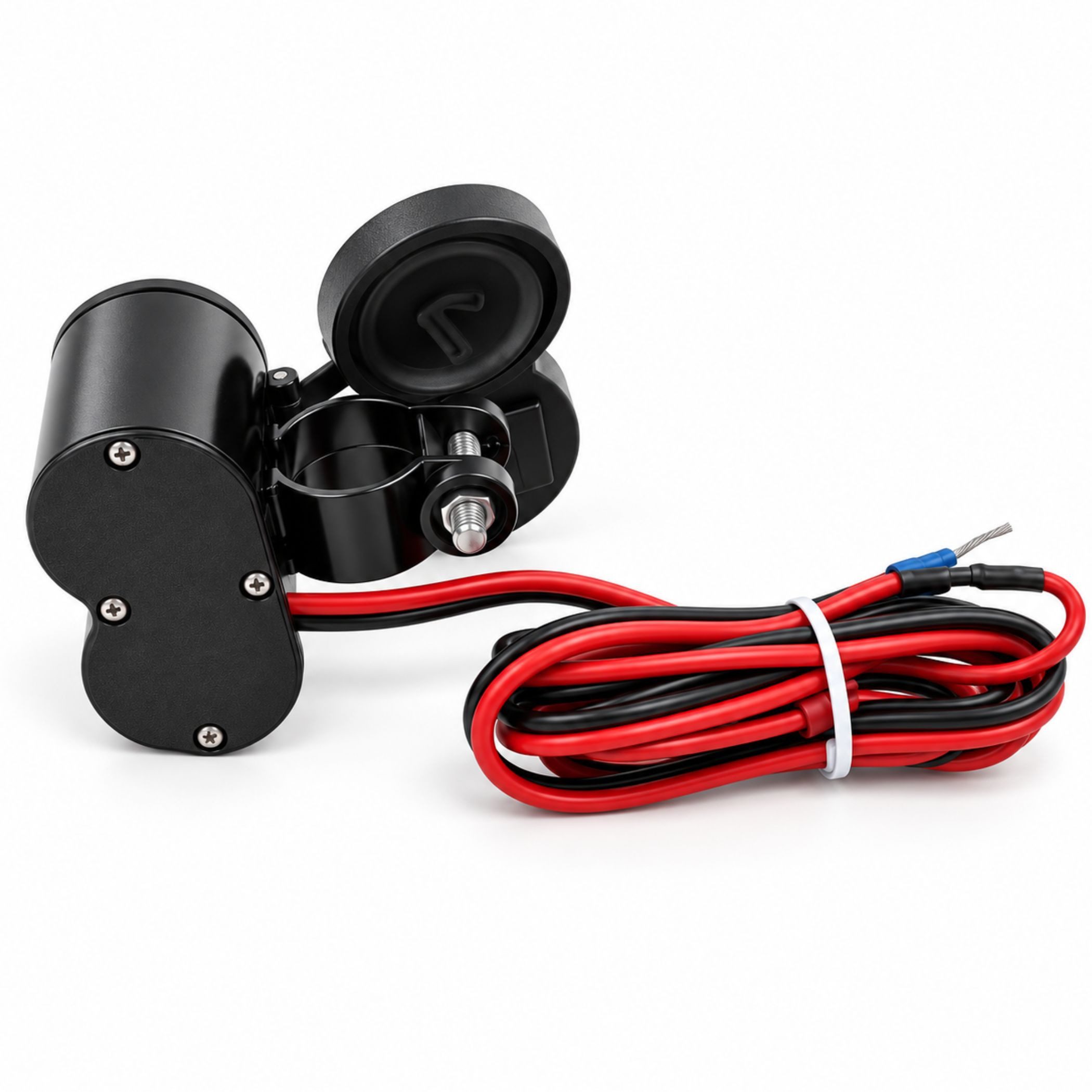 Bolwins D72C Motorrad Steckdose Dual USB Ladegerät mit Zigarettenanzünder USB-Ladegerät (1500 mA, Packung, 1-tlg., 1x Motorrad USB Ladegerät mit Ein-/Ausschalte – Bild 3 von 5