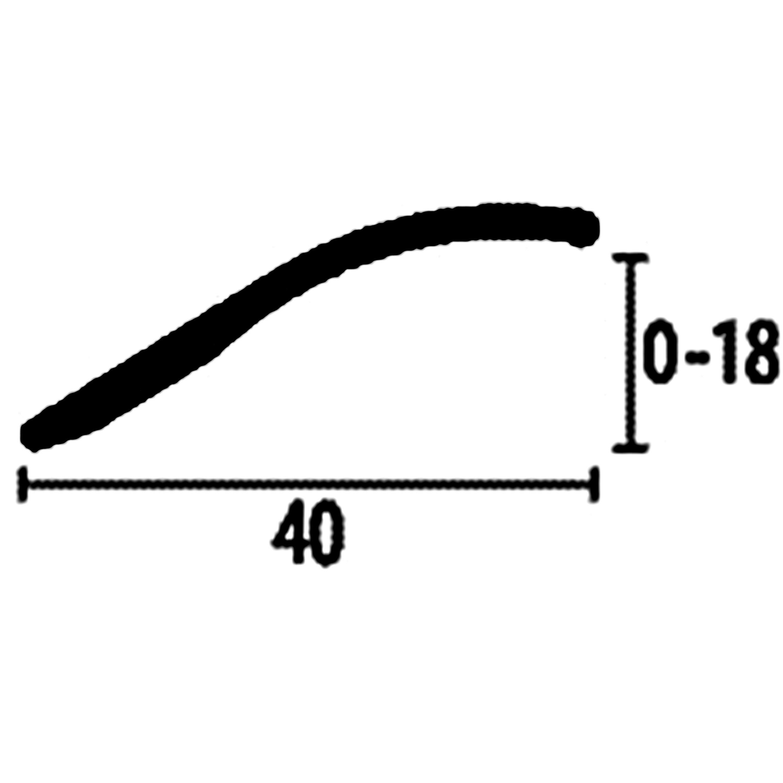 PROVISTON Anpassprofil Aluminium, 40 x 2700 mm, Schwarz, Höhen- & Anpassungsprofile (1-St)