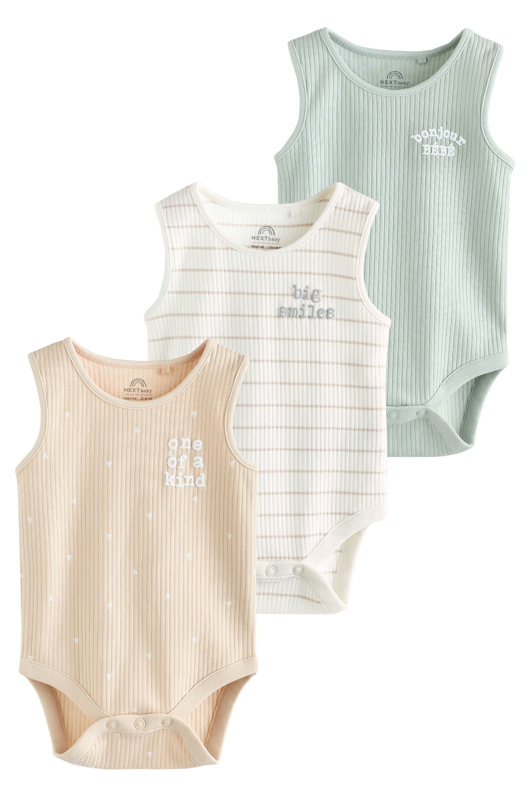 Next Body Baby-Trägerbodysuits, 3er-Pack (3-tlg)
