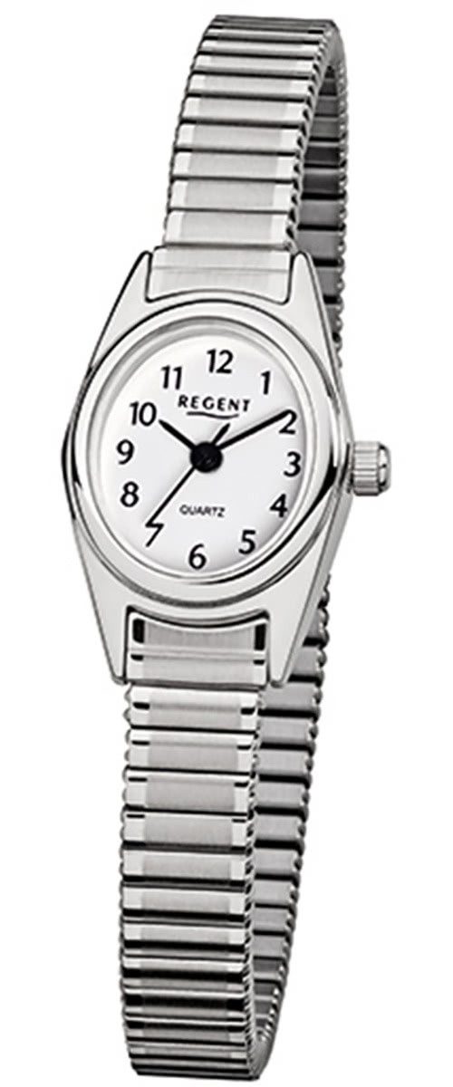 Quarzuhr Regent Damen-Armbanduhr silber Analog F-262