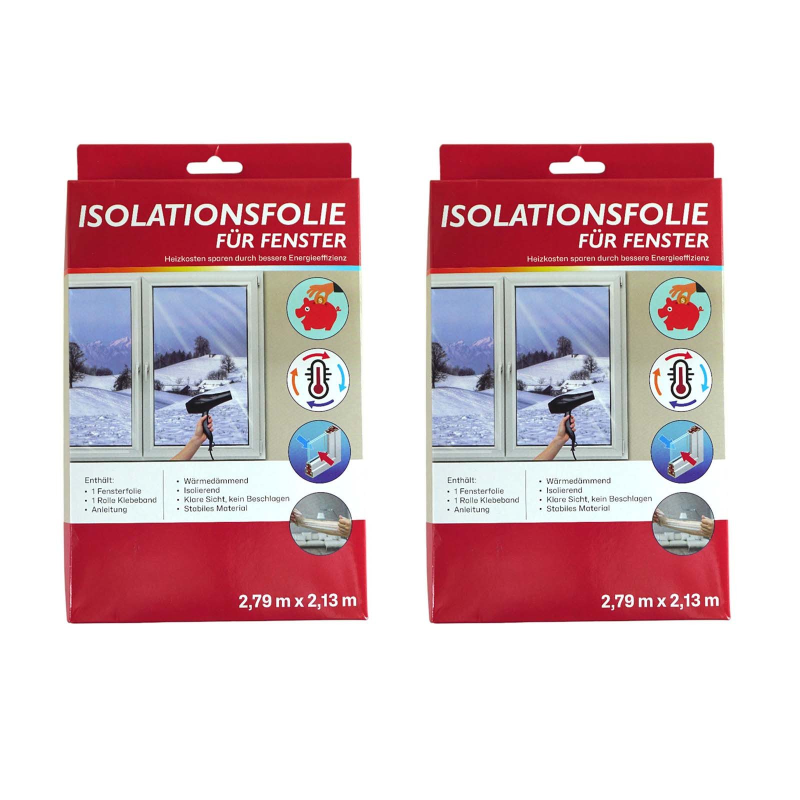 HAC24 Fensterfolie 2x Isolationsfolie für Fenster Isolierfolie Wärmeschutz günstig online kaufen
