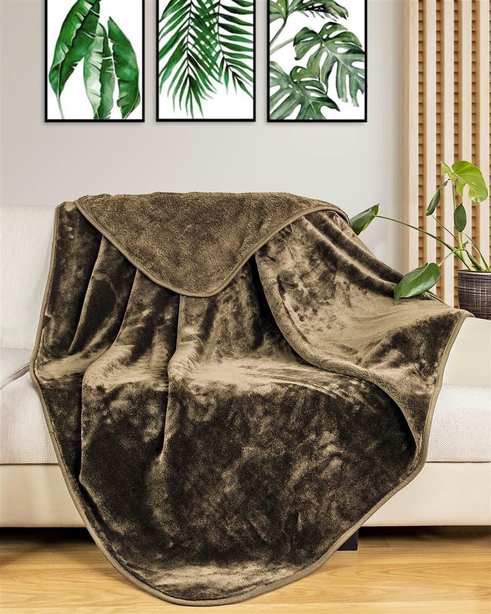 Wohndecke Cashmere-Feeling Kuscheldecke super weich & flauschig – Fleecedecke, Gräfenstayn, dicke & warme Sofadecke, Wohndecke & Tagesdecke - Überwurf Sofa, Cou – Bild 5 von 5