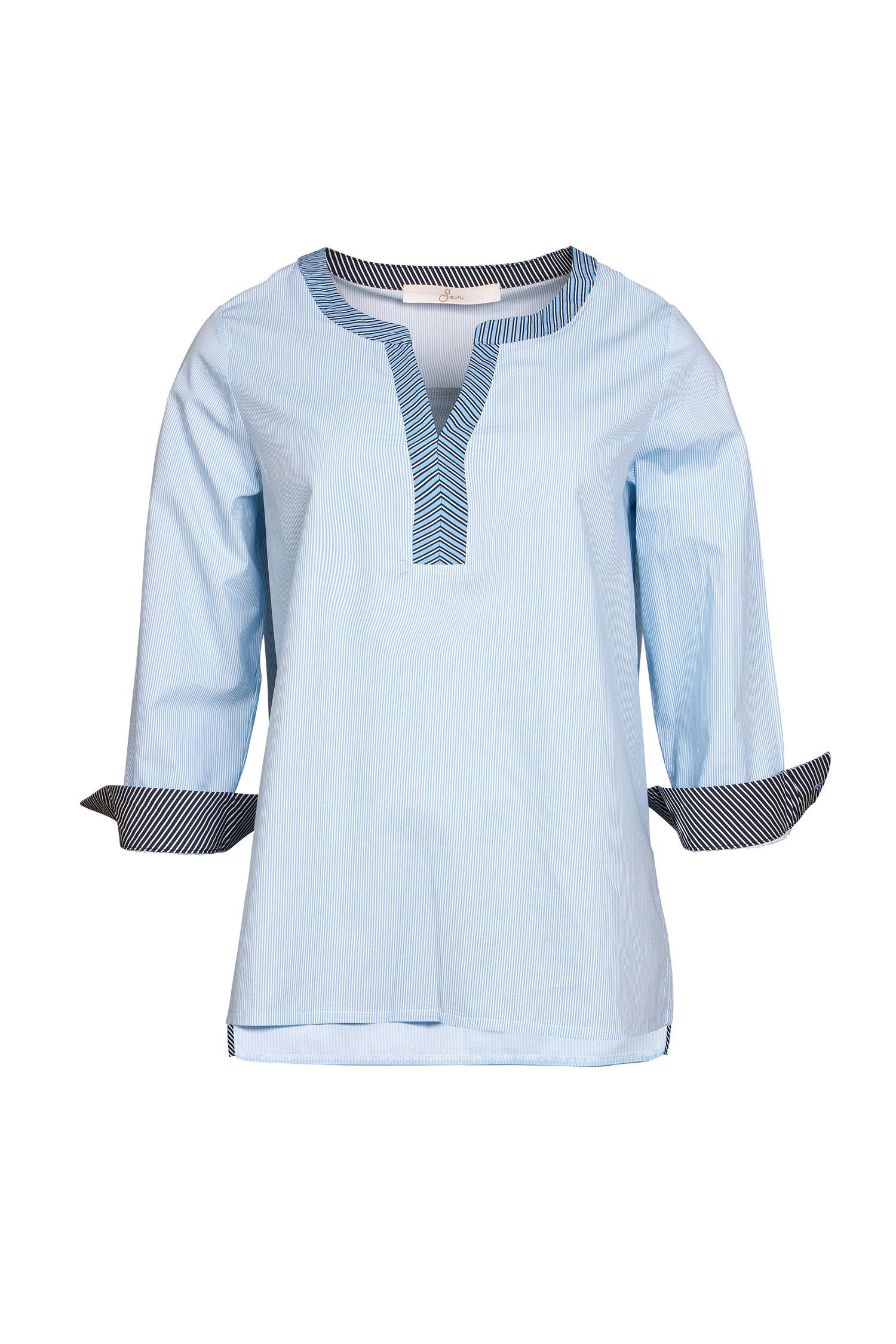 Druckbluse Bluse, Classic Stripes W4240114 auch in großen Größen