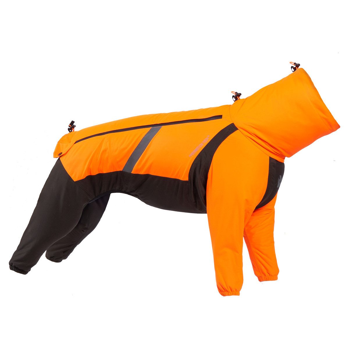 Non-stop dogwear Hundeoverall Regen-Overall Fjord Overall Raincoat orange/black