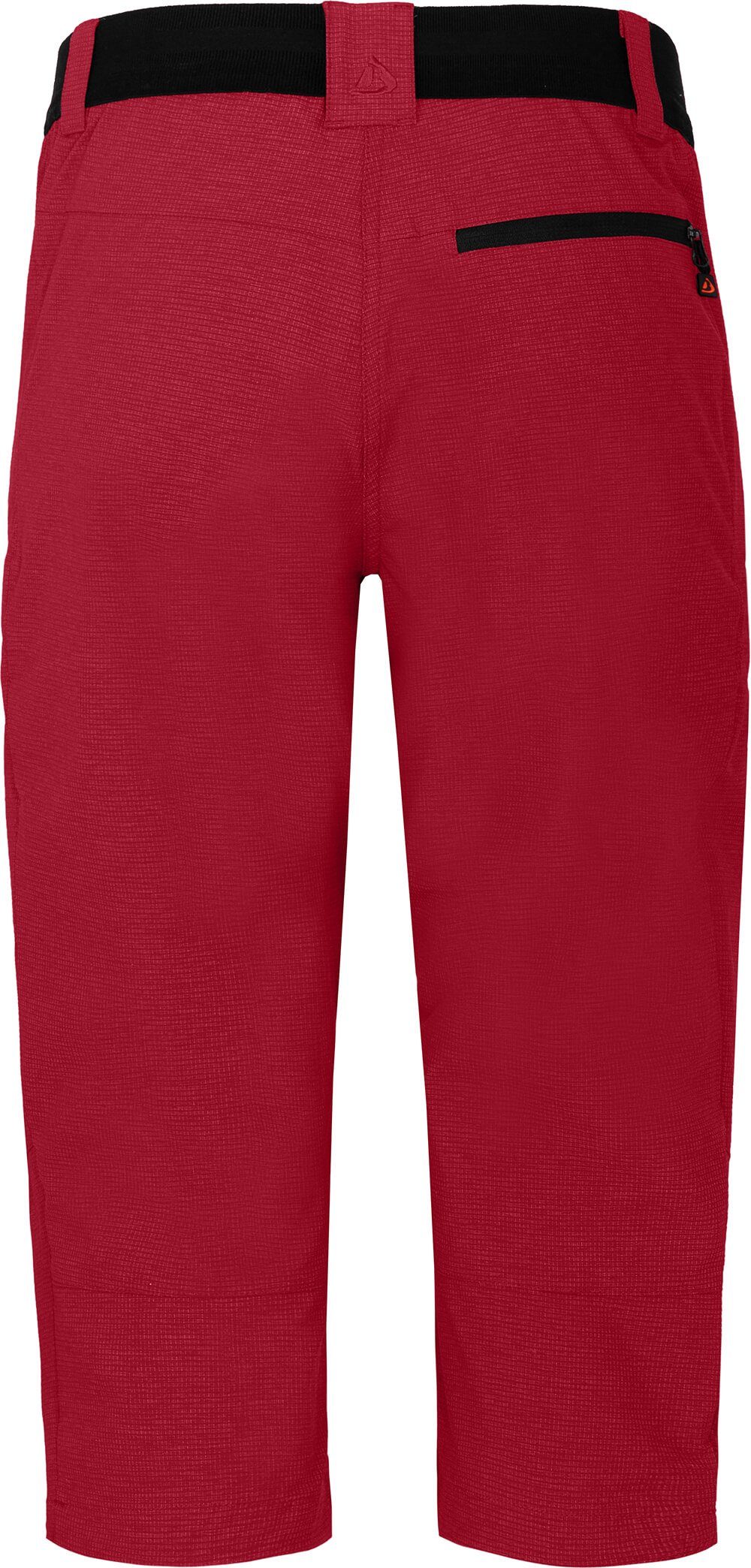 Bergson Outdoorhose PORI Capri Damen 3/4 Wanderhose, robust, elastisch, Normalgrößen, rot