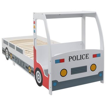 vidaXL Kinderbett Polizeiauto-Kinderbett mit Matratze 90x200 cm 7 Zone H2