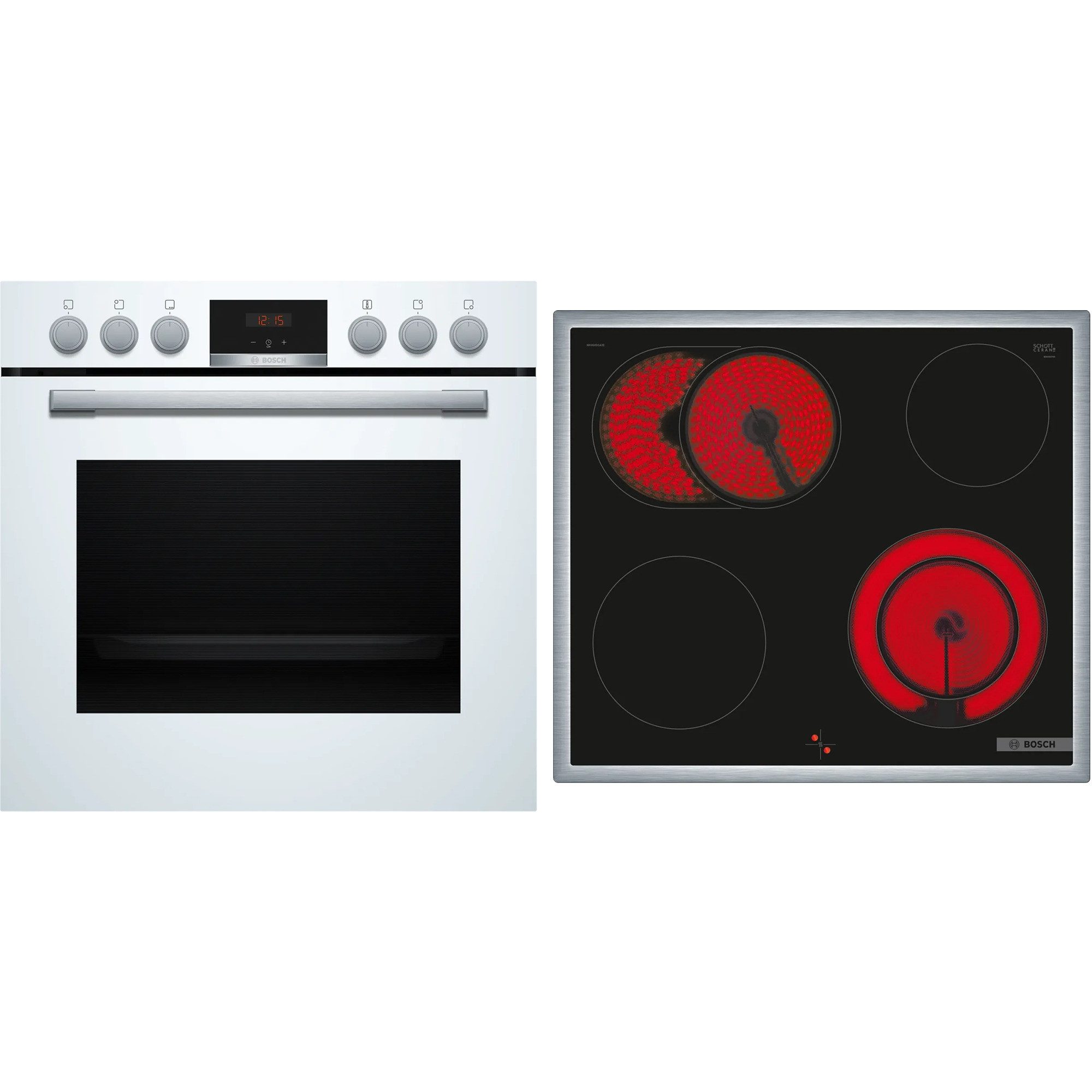 BOSCH Backofen Bosch Home HND411LW63 Serie 4, Herdset