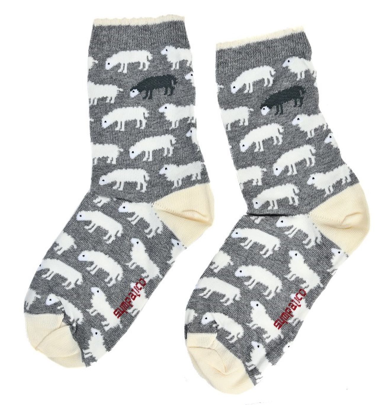 Sympatico Socken Weiche Baumwollsocken Christmas Spezial-Schafsocken (Packung, 1 Paar) Christmas Spezial-Schafsocken