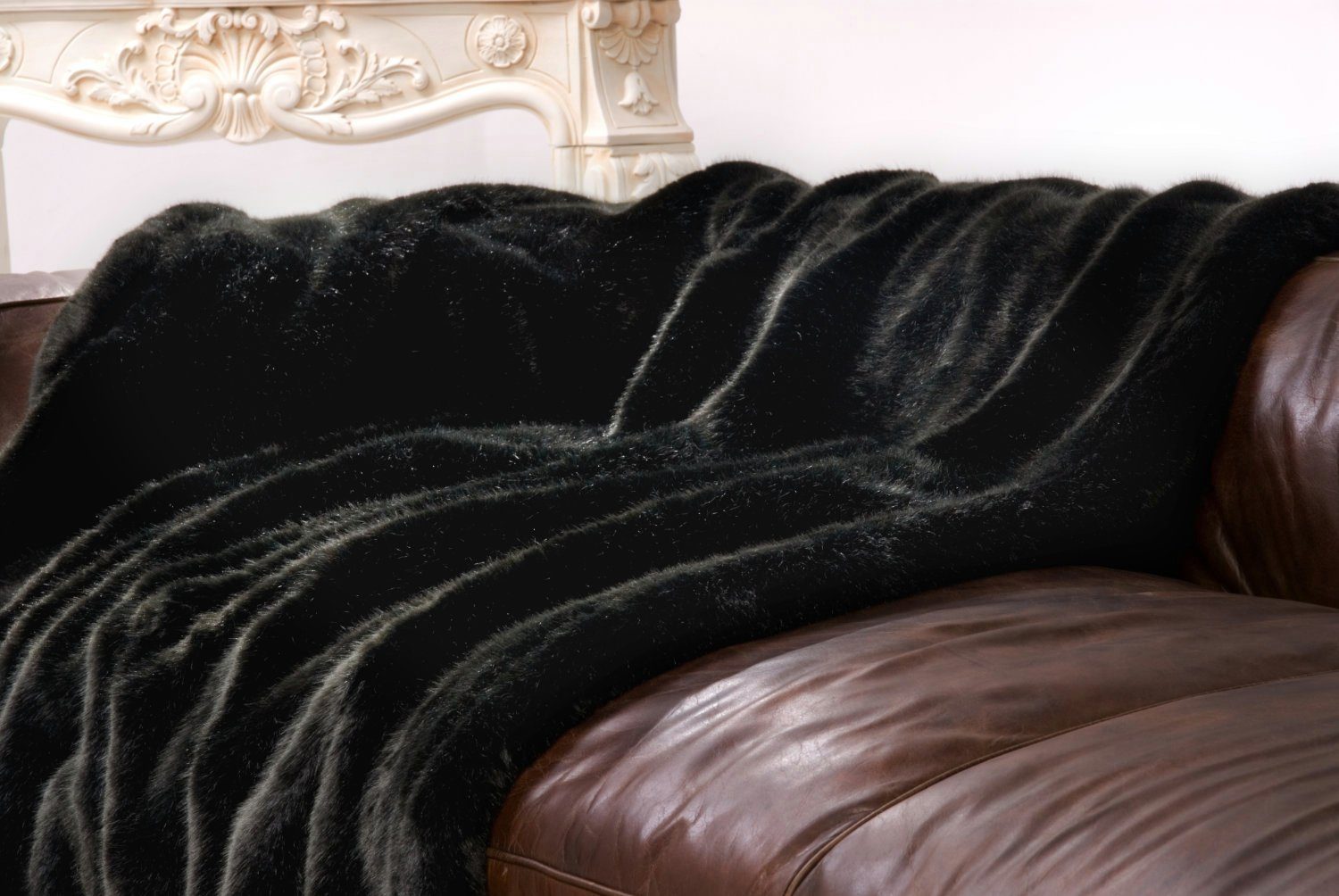 Wohndecke Felldecke (Kunstfell) "Zobel schwarz", Wohnen und Accessoires Gmb günstig online kaufen