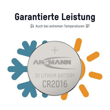 ANSMANN AG ANSMANN Lithium Knopfzelle CR2016 Knopfzelle
