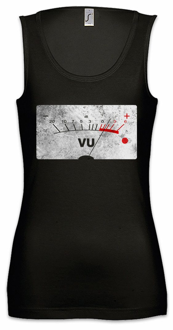 Urban Backwoods Tanktop VU Volume Units Meter Ärmelloses Damen T-Shirt Shirt Velvet Decibel Underground Radio Verstärker Amplifier