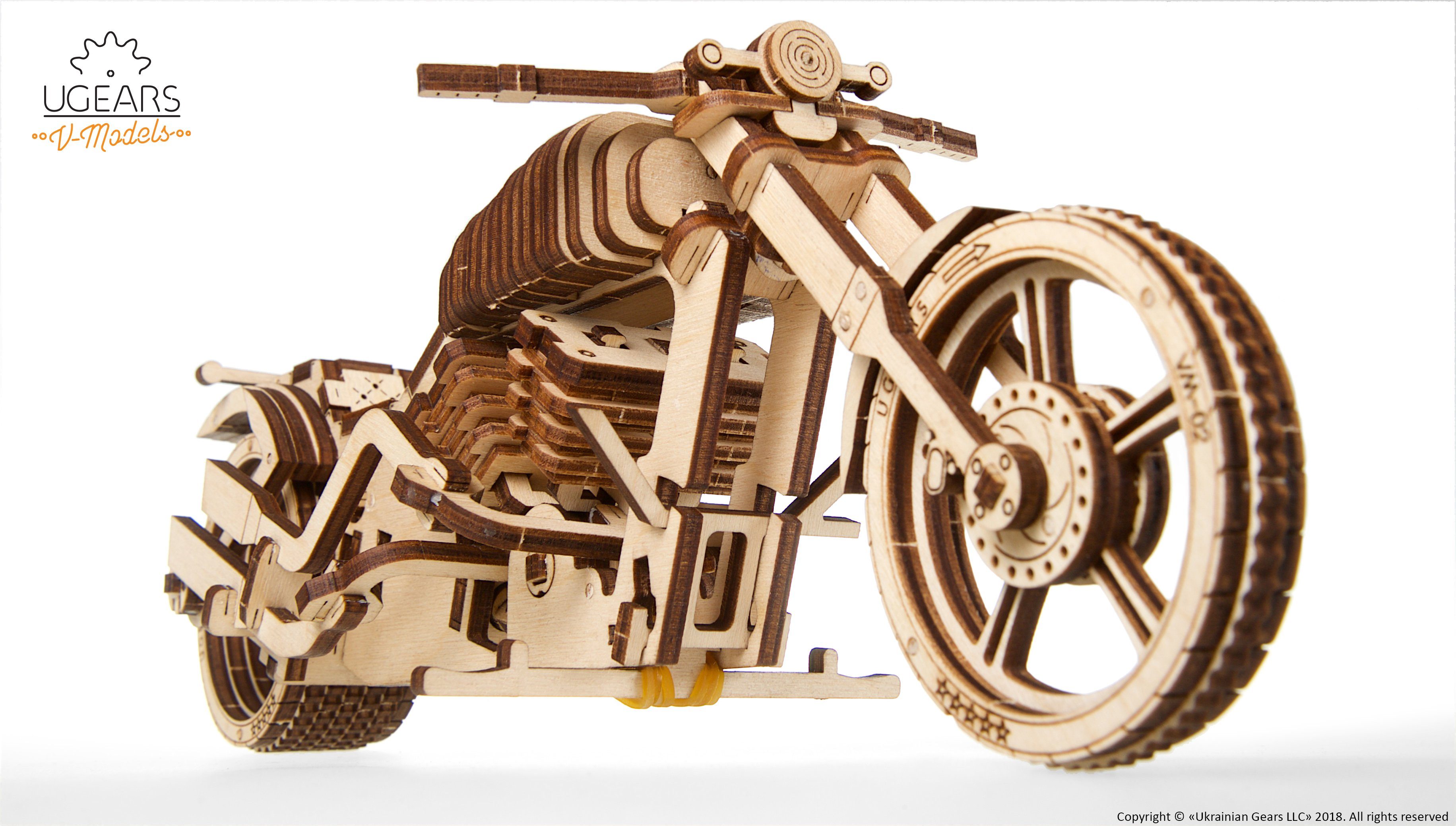 Modellbausatz Holz VM-02, UGEARS 189 Puzzleteile 3D-Puzzle UGEARS 3D-Puzzle MOTORRAD