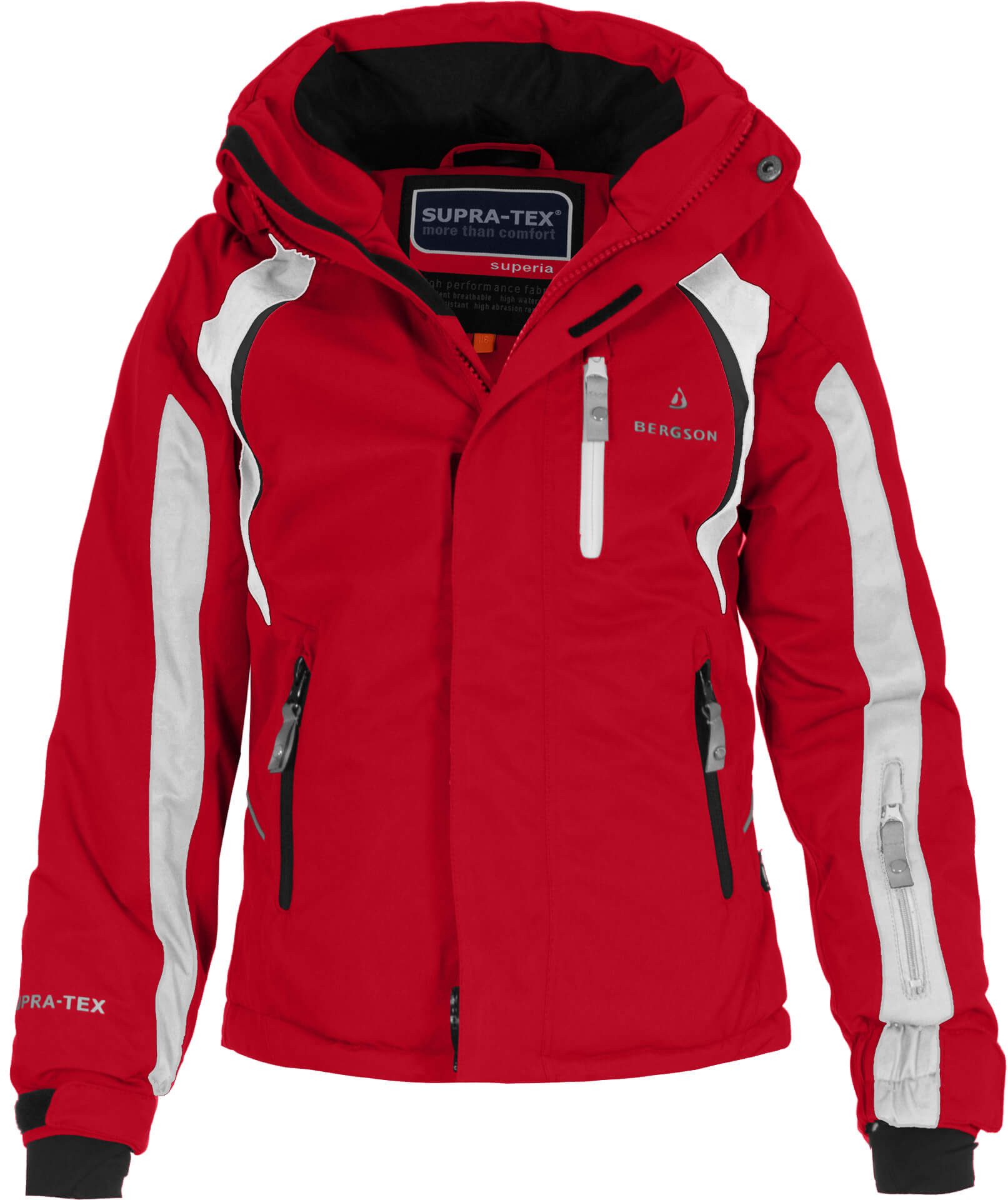 Bergson Skijacke JENS Kinder Skijacke, perfekt für junge Wintersportler, Стандартные размеры, rot