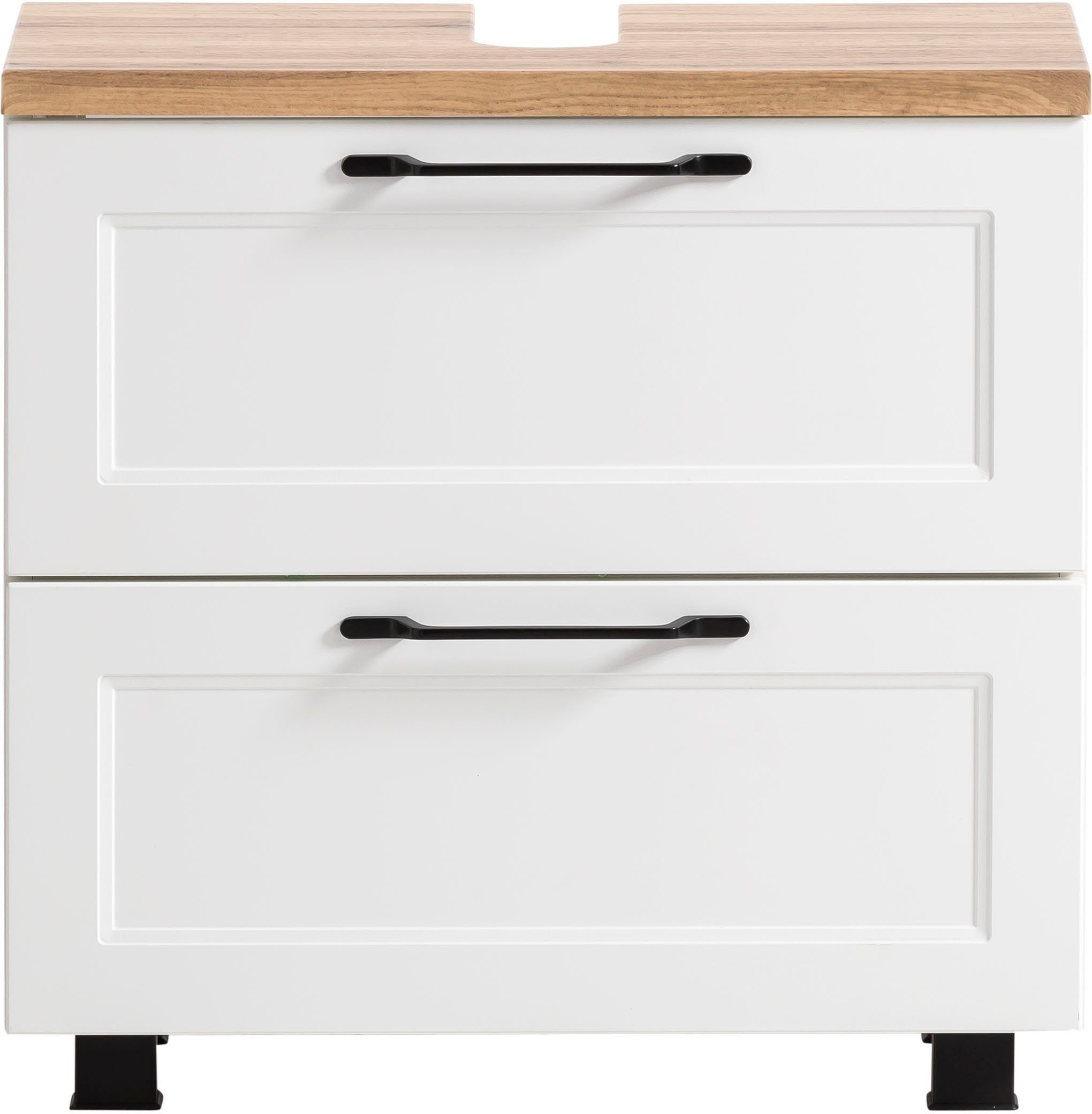 welltime Waschbeckenunterschrank Lana Badmöbel, 2 Schubladen, 60 cm breit