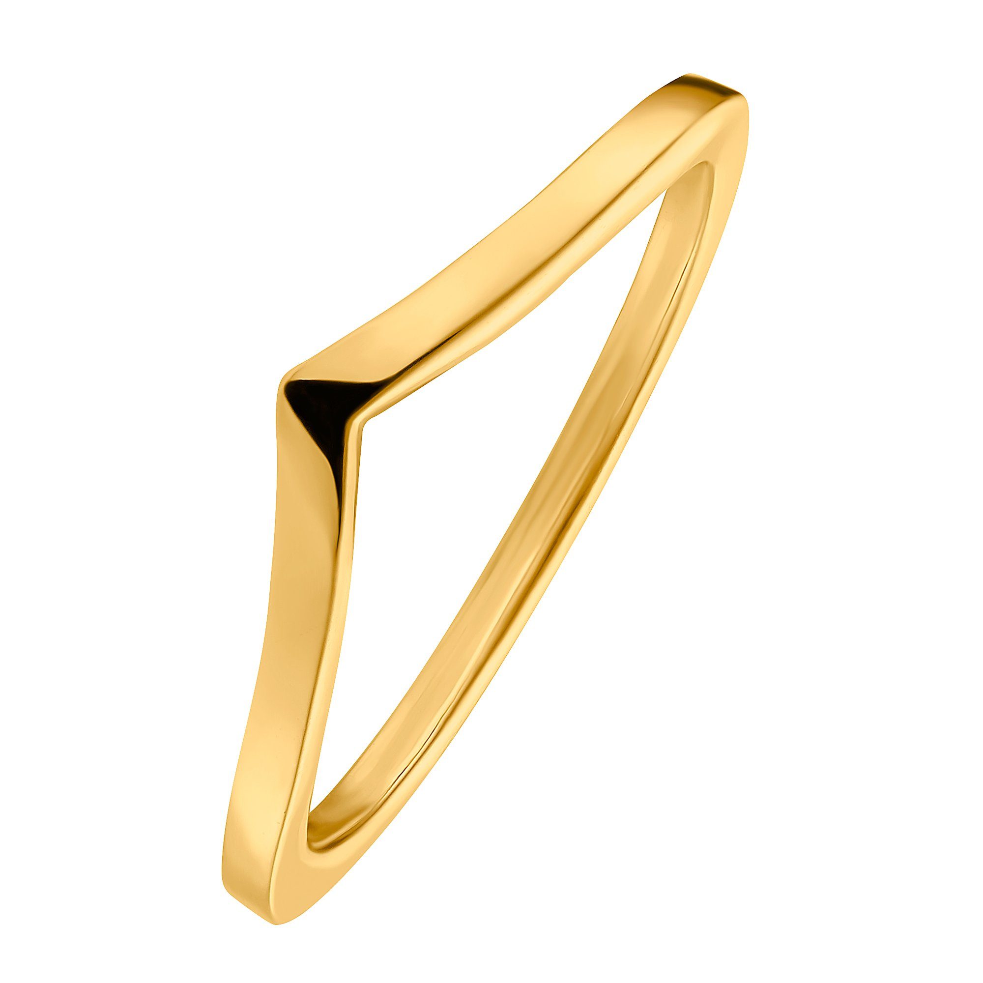 Heideman Fingerring Lennox Fingerring (Ring, Geschenkverpackung), inkl. Männer Schlichter poliert 1-tlg., goldfarben silberfarben