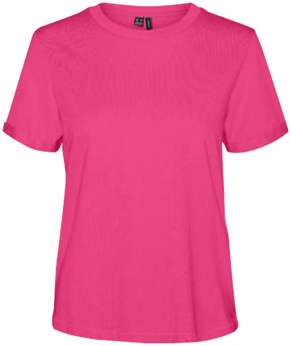 Vero Moda Kurzarmshirt VMPAULA S/S T-SHIRT NOOS Fuchsia Purple