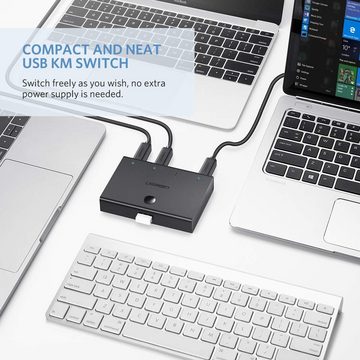 UGREEN Swtich Box Adapter HUB Schalter 4 x USB 2.0 Gen schwarz Netzwerk-Switch