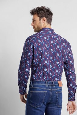 bugatti Langarmhemd mit floralem Muster