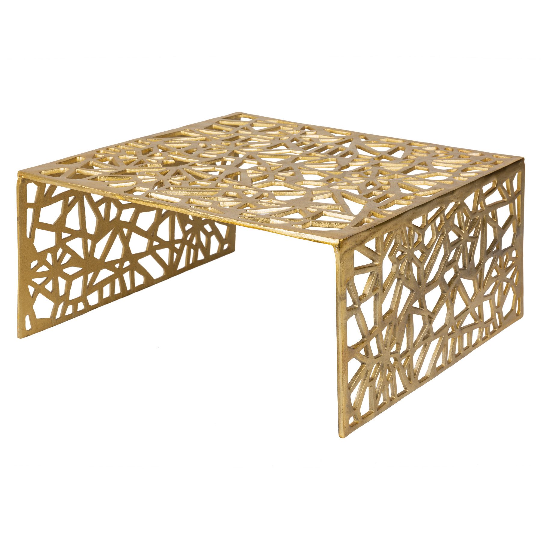 riess-ambiente Couchtisch ABSTRACT 60cm gold, Wohnzimmer · Metall · eckig · günstig online kaufen