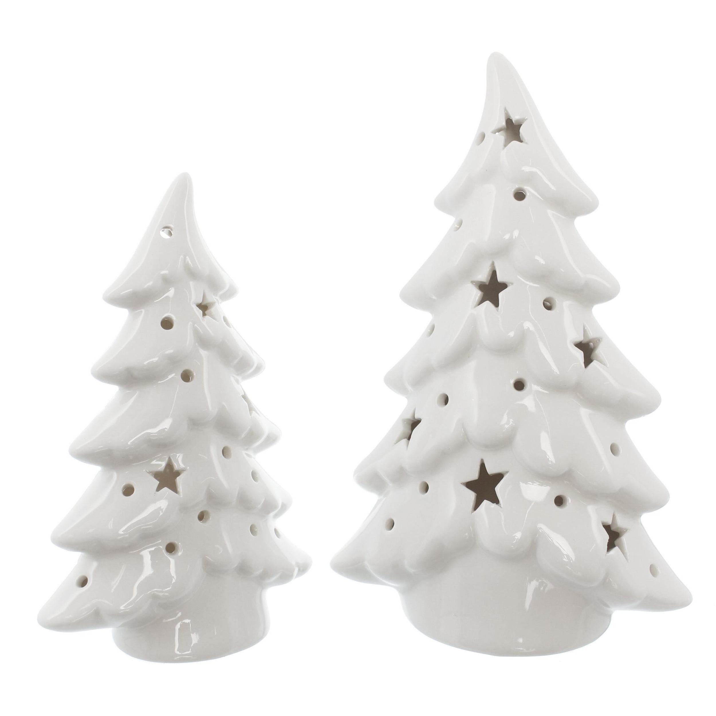 LED Dekoobjekt LED-Tanne "Schneezauber", 2er Set