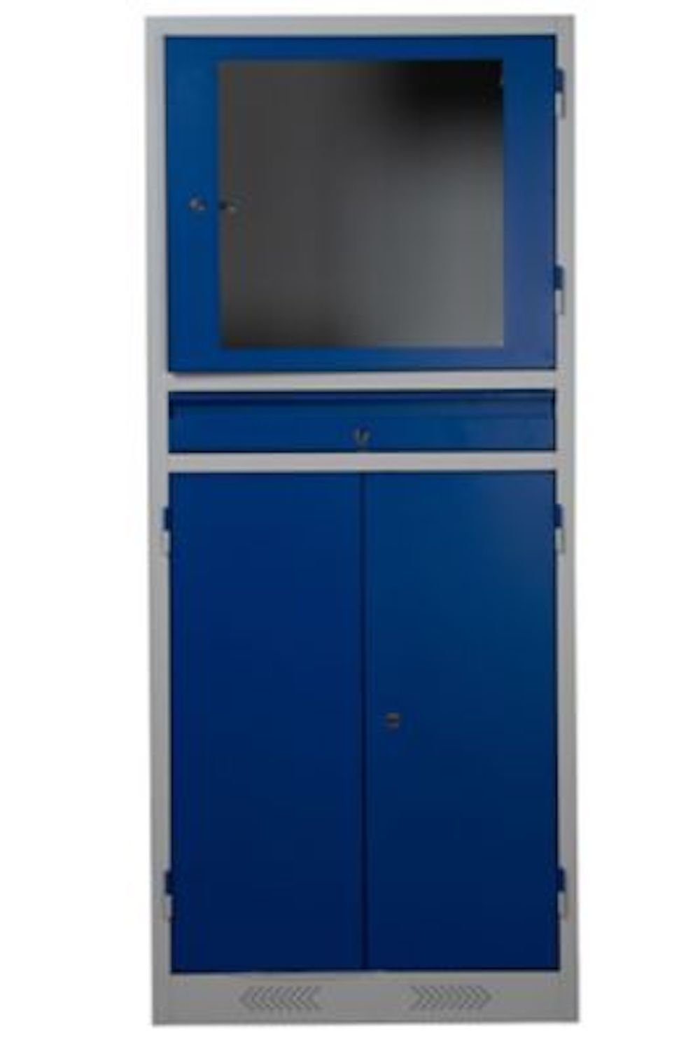 170x68x60cm, Grau Computerschrank HxBxT Industrie-PC-Schrank Bear, PROREGAL®
