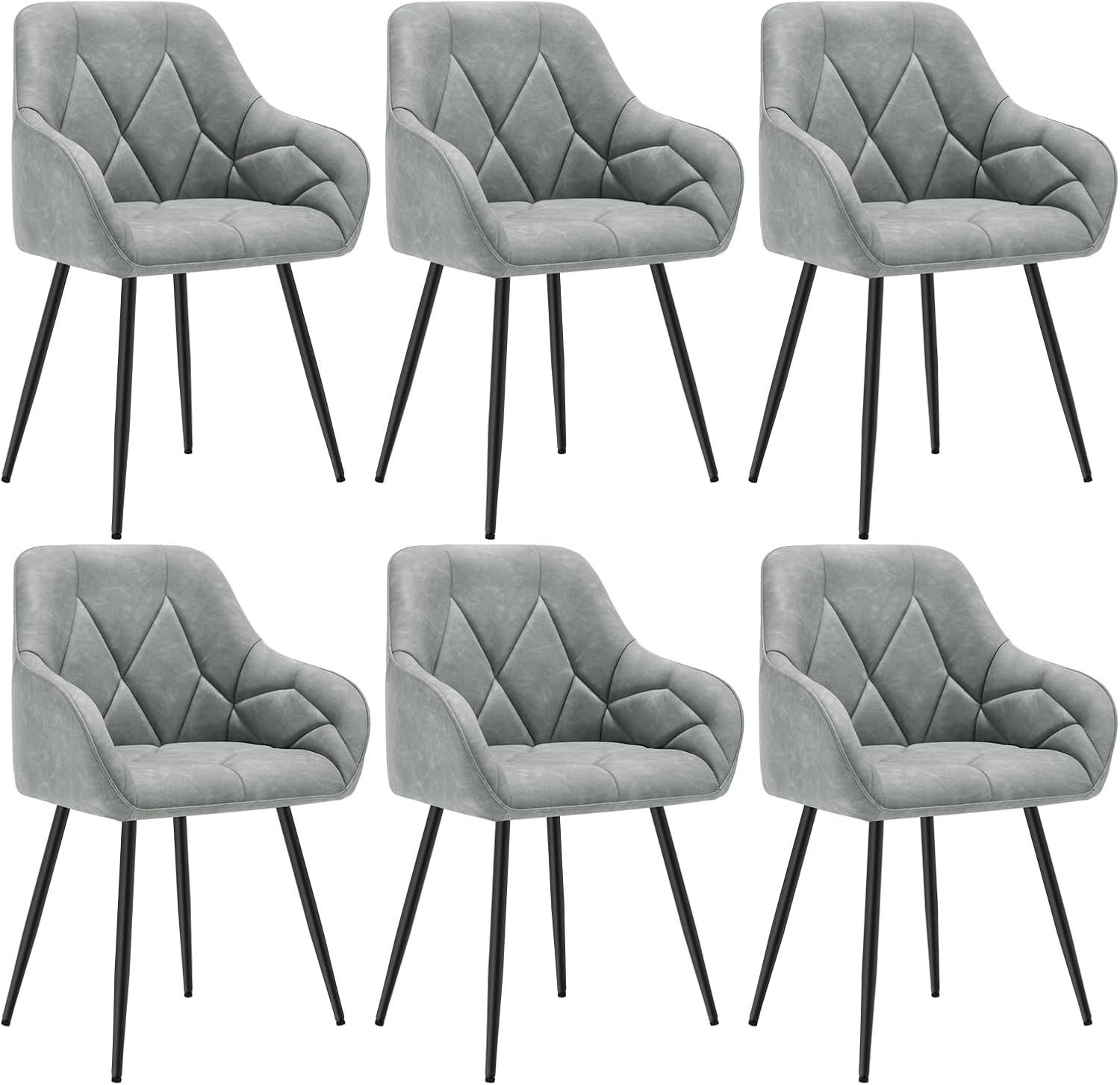 Woltu 4-Fußstuhl (Set, 6 St), Esszimmerstühle ergonomischer aus Kunstleder günstig online kaufen