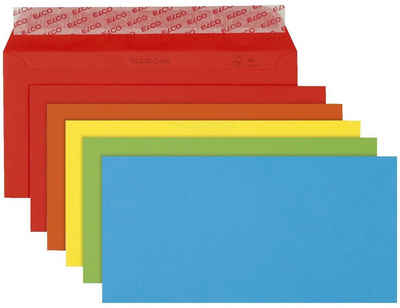ELCO Briefumschlag ELCO Briefumschläge DIN lang ohne Fenster farbsortiert 20 St.