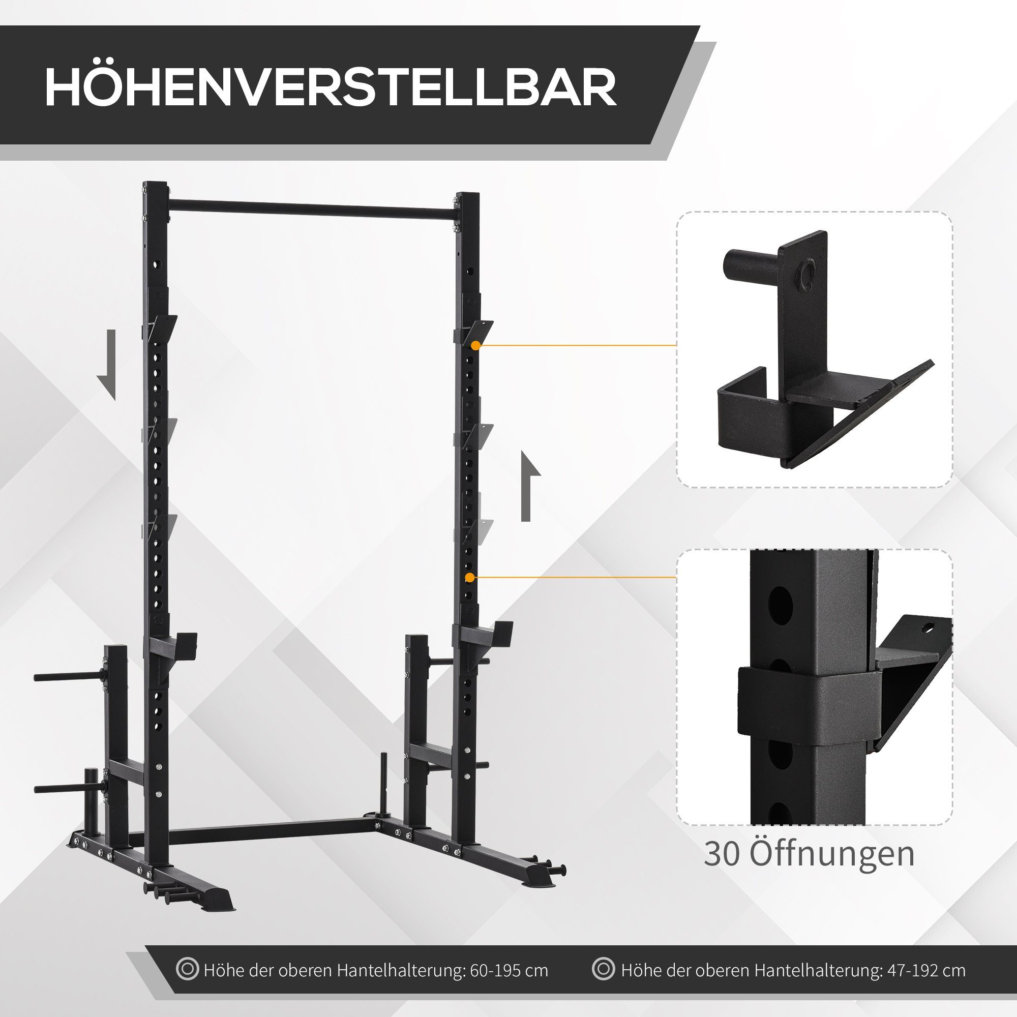 Hantelständer x 1-tlg., (Set, Klimmzugstange Kraftturm, HOMCOM Kraftstation 1 mit und Kraftstation),