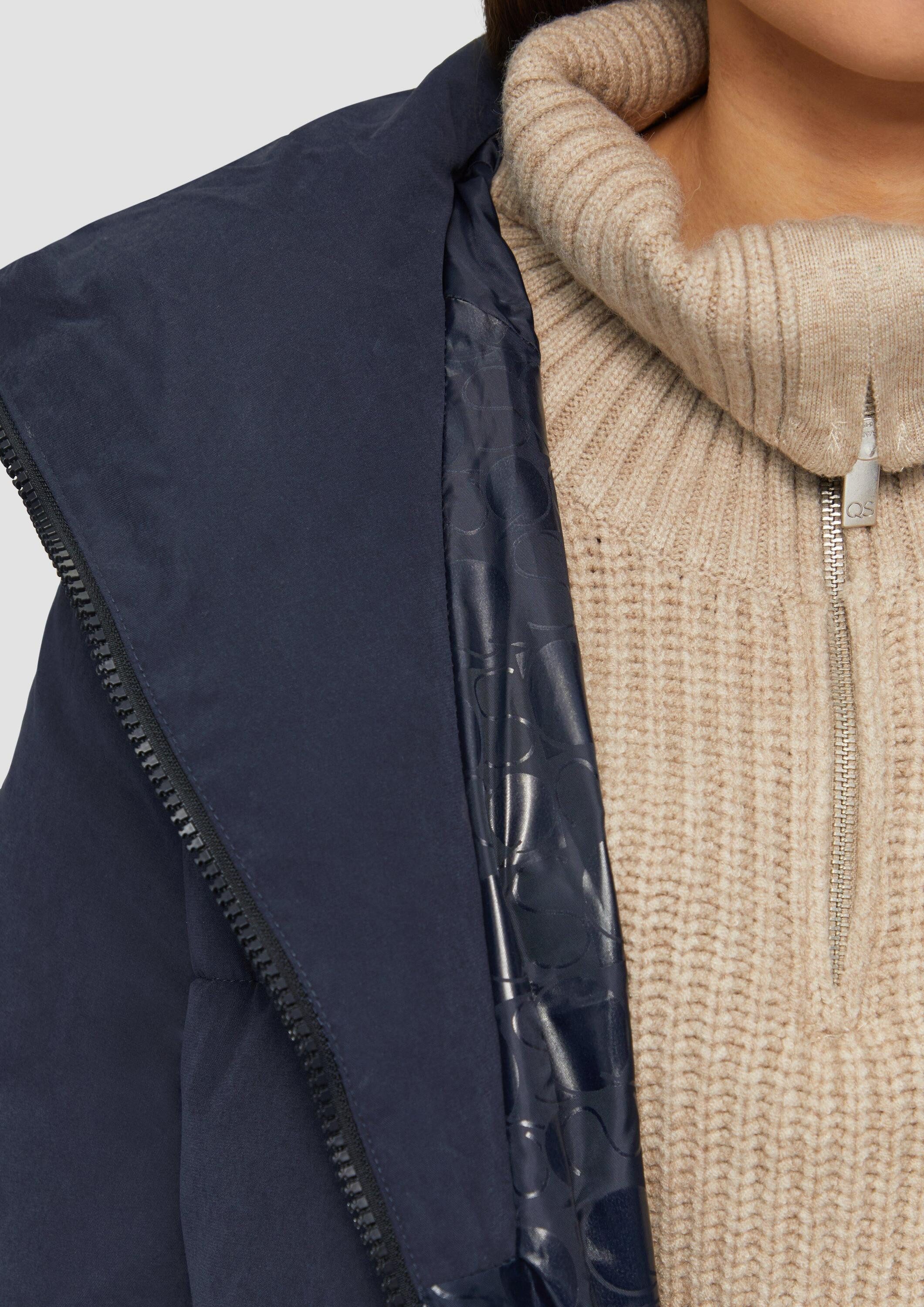 QS Wintermantel Outdoor-Mantel Langer wattierter Mantel