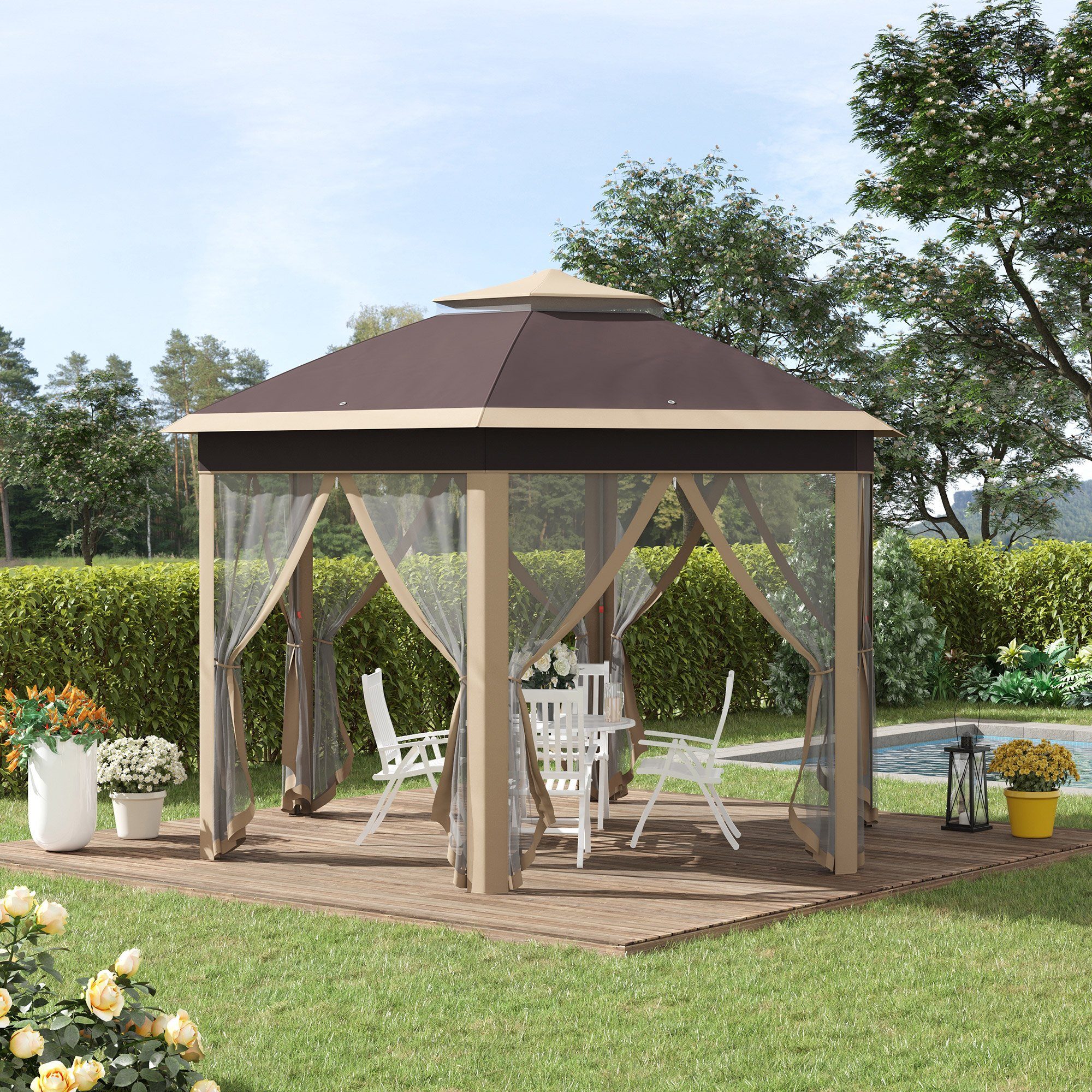 Outsunny Faltpavillon Faltpavillon günstig online kaufen