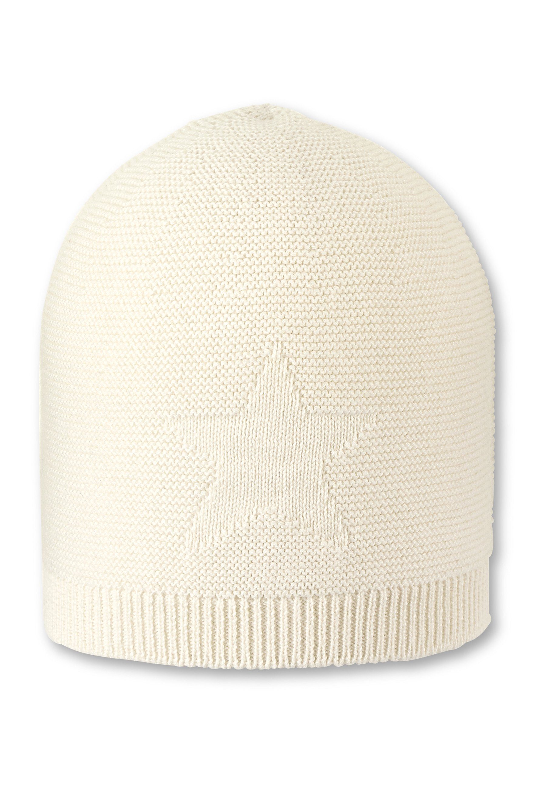 STERNTALER® Strickmütze GOTS Strickmütze 1-St., Kinder Strickmütze mit eingestricktem Stern ideal für den Winter) Wintermütze Baby gefüttert mit Baumwollfleece (Bio mehr