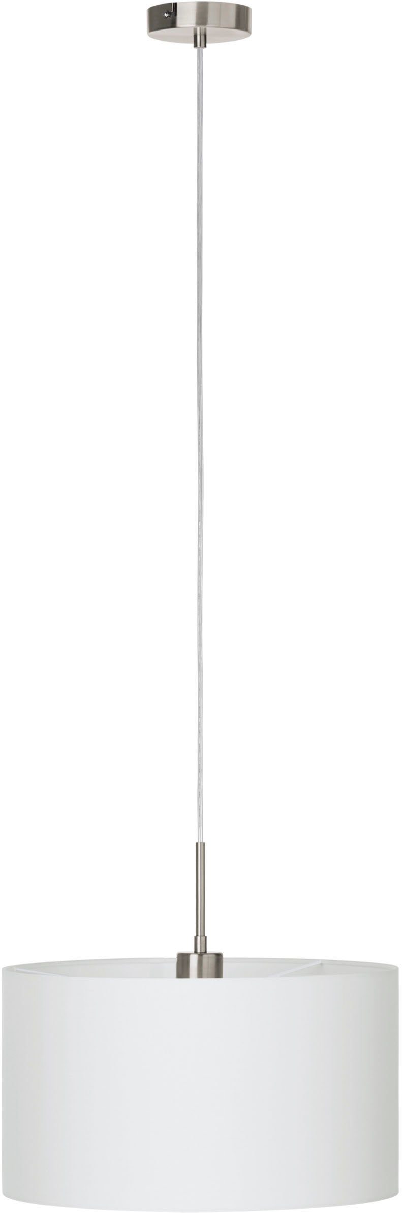 EGLO Hängeleuchte PASTERI, ohne Leuchtmittel, Leuchtmittel wechselbar, Hängelampe, Wohnzimmer, Esszimmer, Küche, Textilschirm, 110x38cm