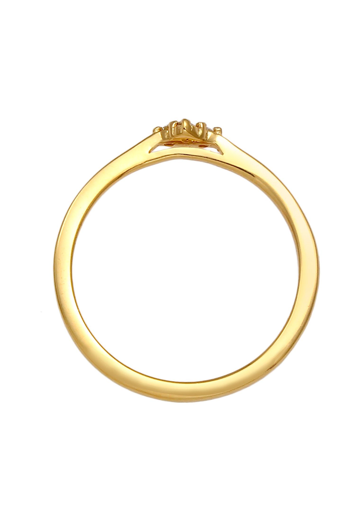 Elli DIAMONDS Verlobungsring Diamant (0.08 ct) Verlobung Klassik 925 Silber